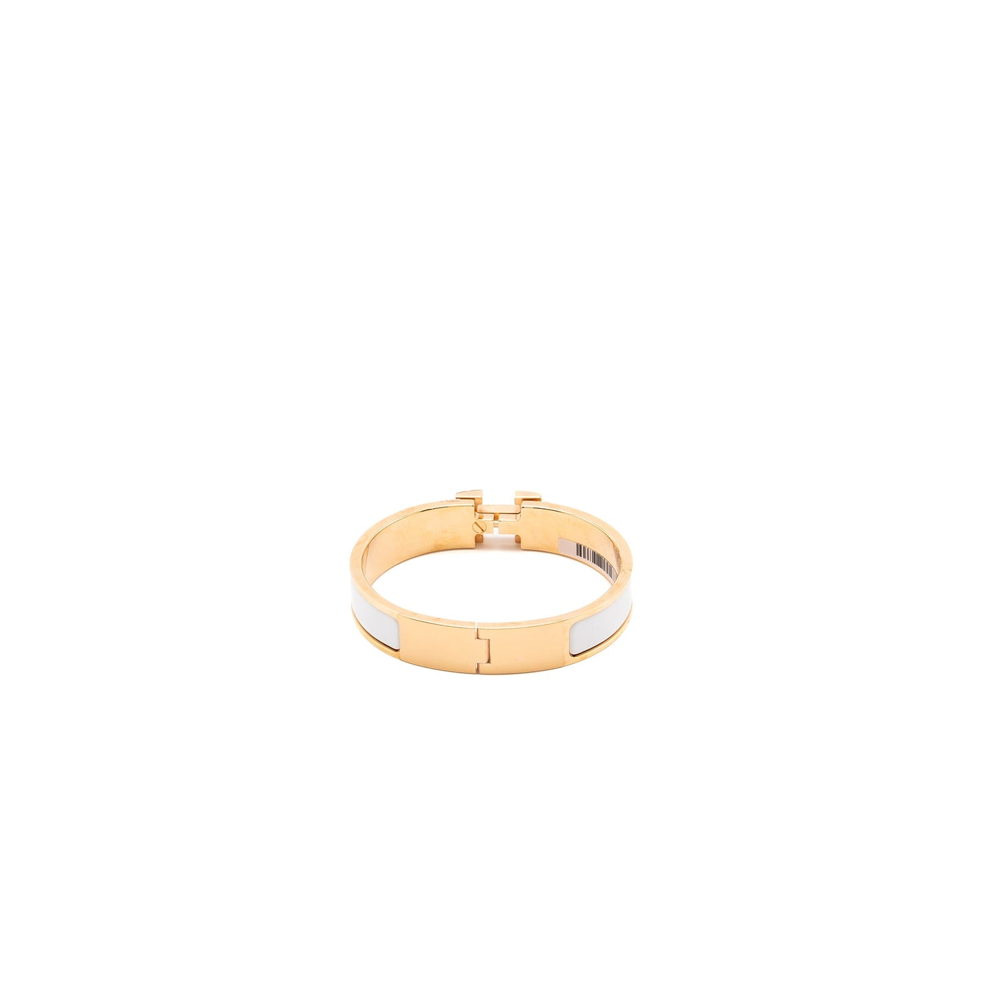 Hermes size PM Clic H bracelet blanc RGHW