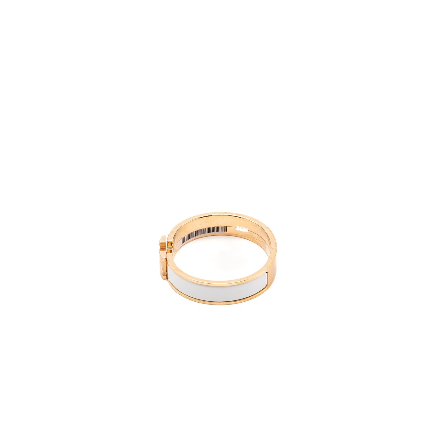 Hermes size PM Clic H bracelet blanc RGHW