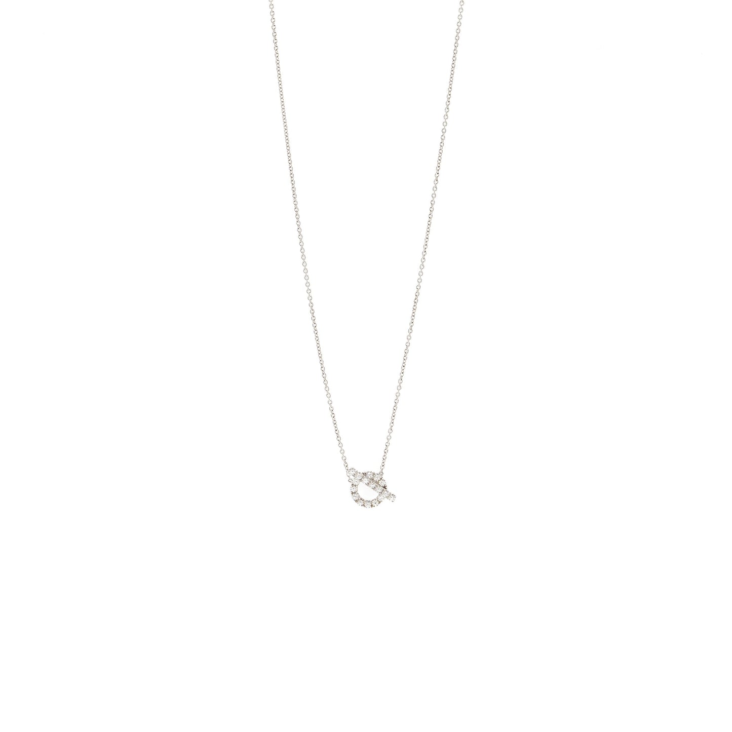 Hermes finesse necklace white gold, diamonds