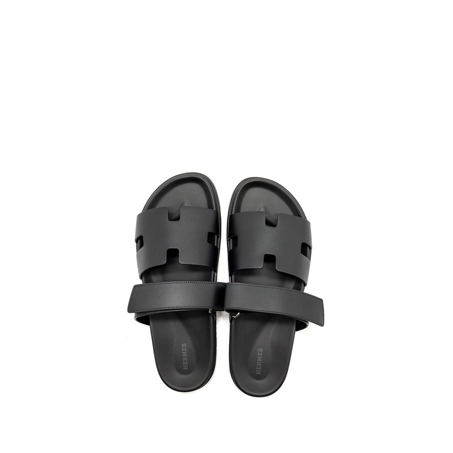 Hermes size 44 Chypre sandals black
