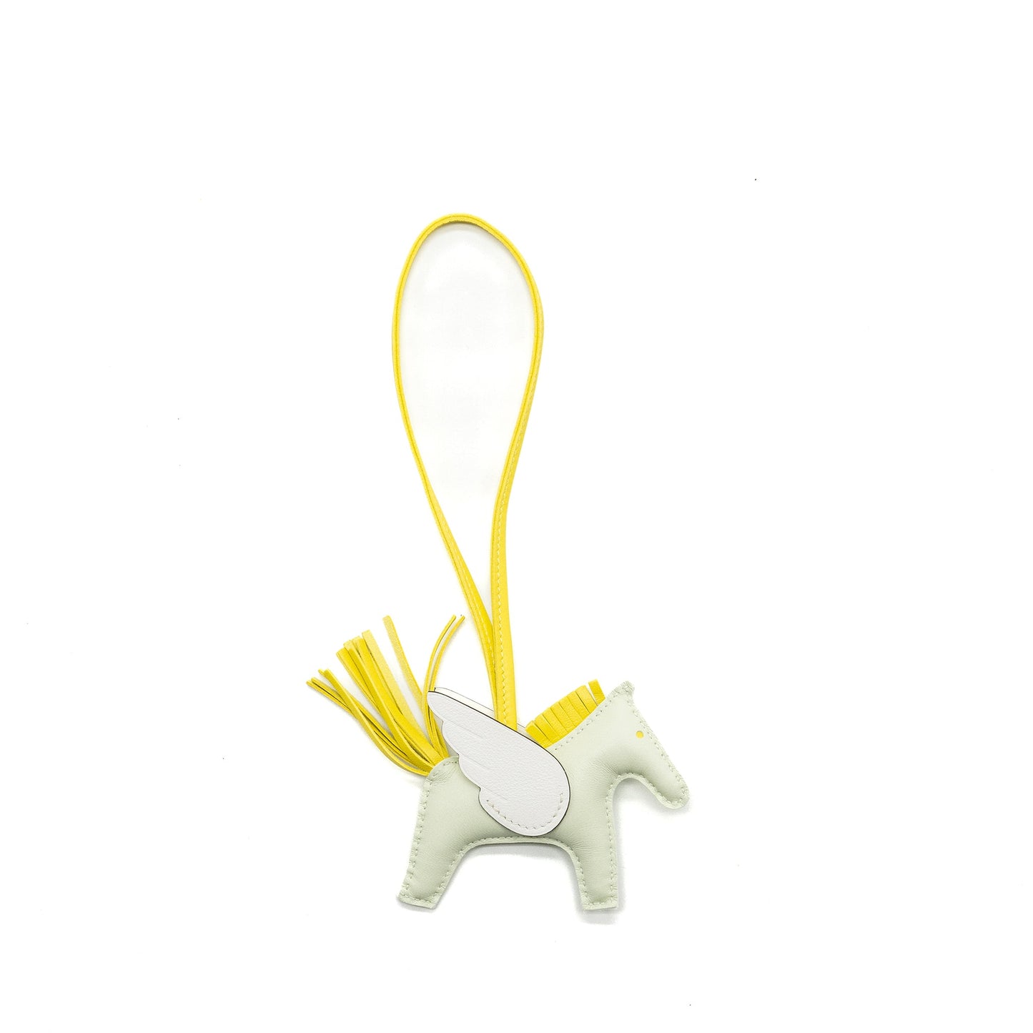 Hermes rodeo pegase pm bag charm vert fizz/ lime / new white stamp B