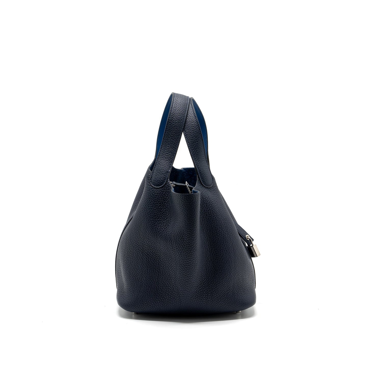 Hermes picotin 22 lock bag clemence/ swift blue nuit / blue France SHW stamp Z