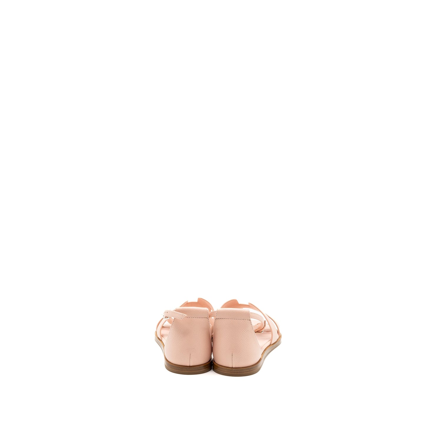 Hermes size 37 Santorini sandals epsom light pink SHW