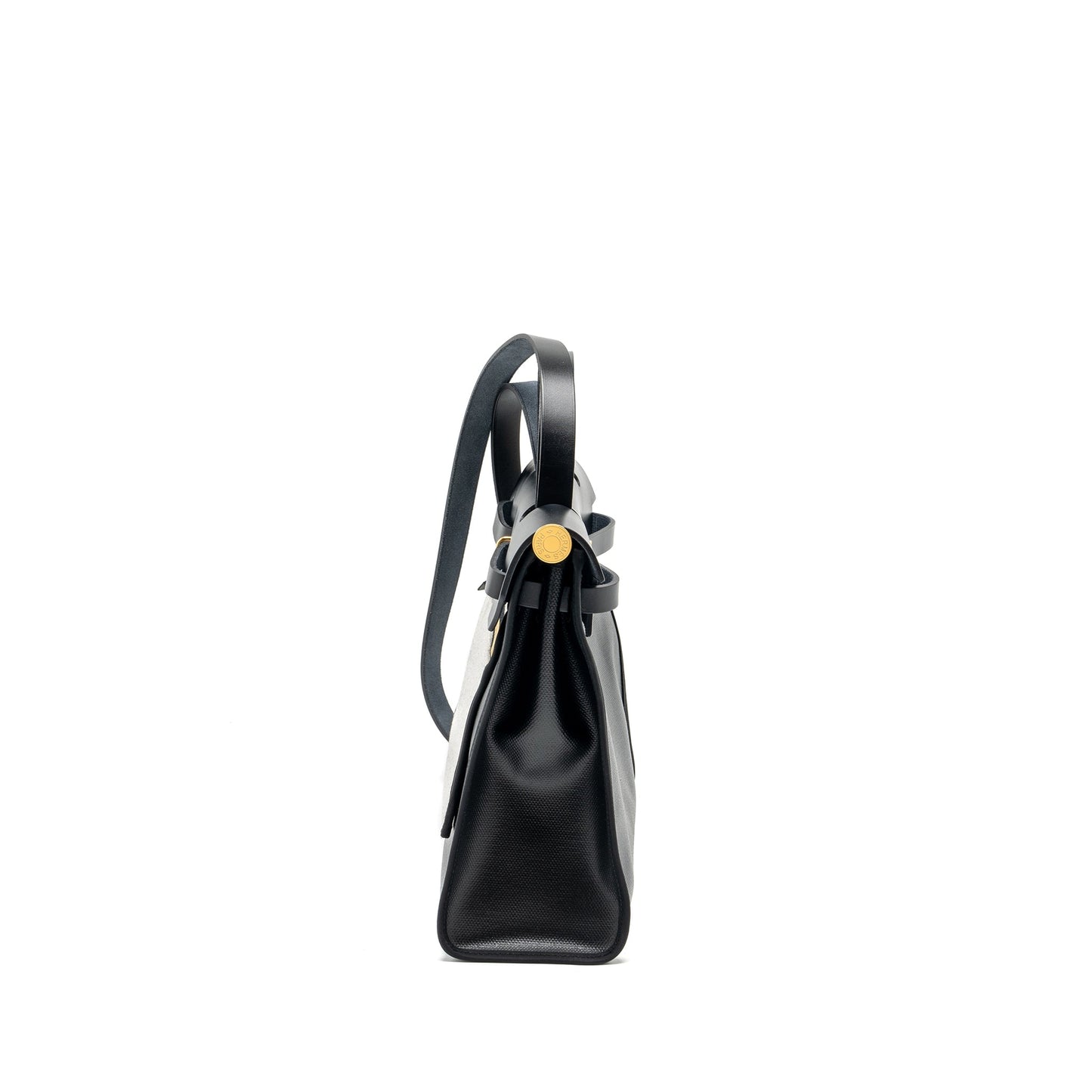 Hermes Herbag 31 zip bag Berline canvas/vache hunter black/Ecru GHW stamp W