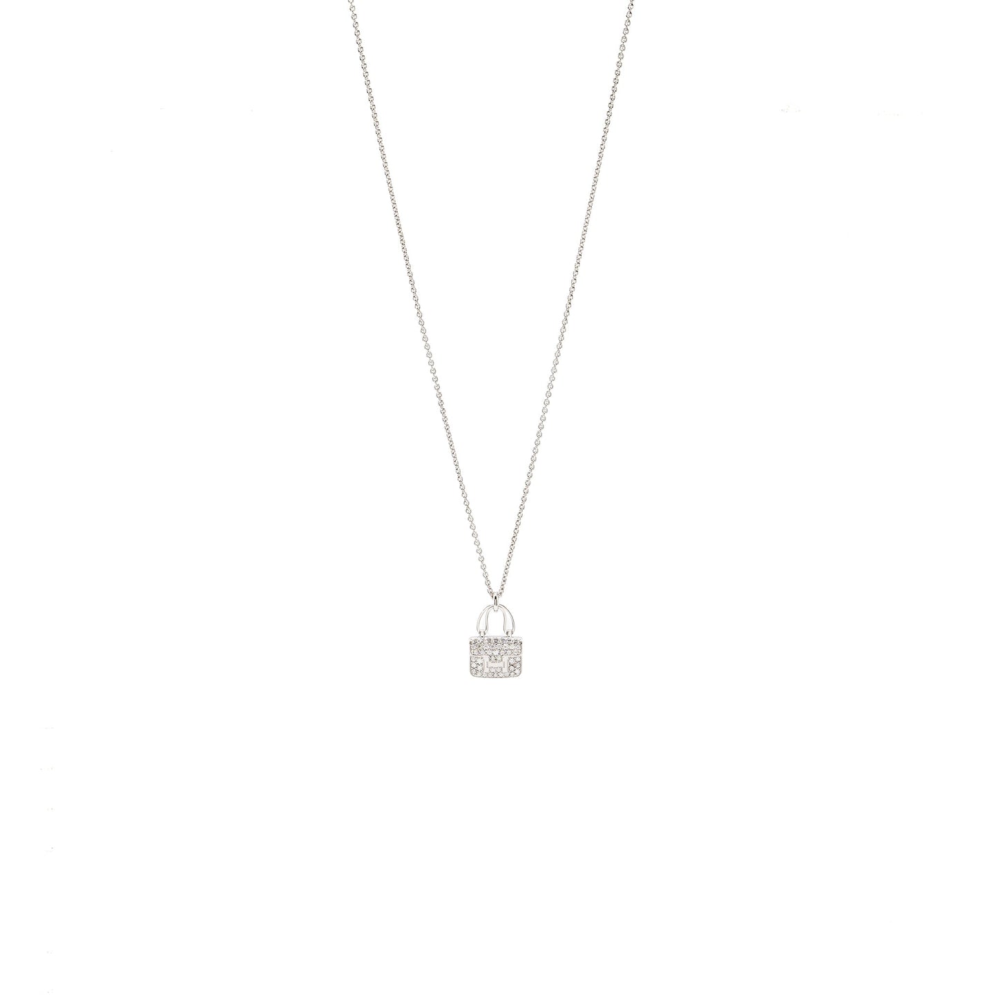 Hermes Amulette constance pendant white gold, Diamonds