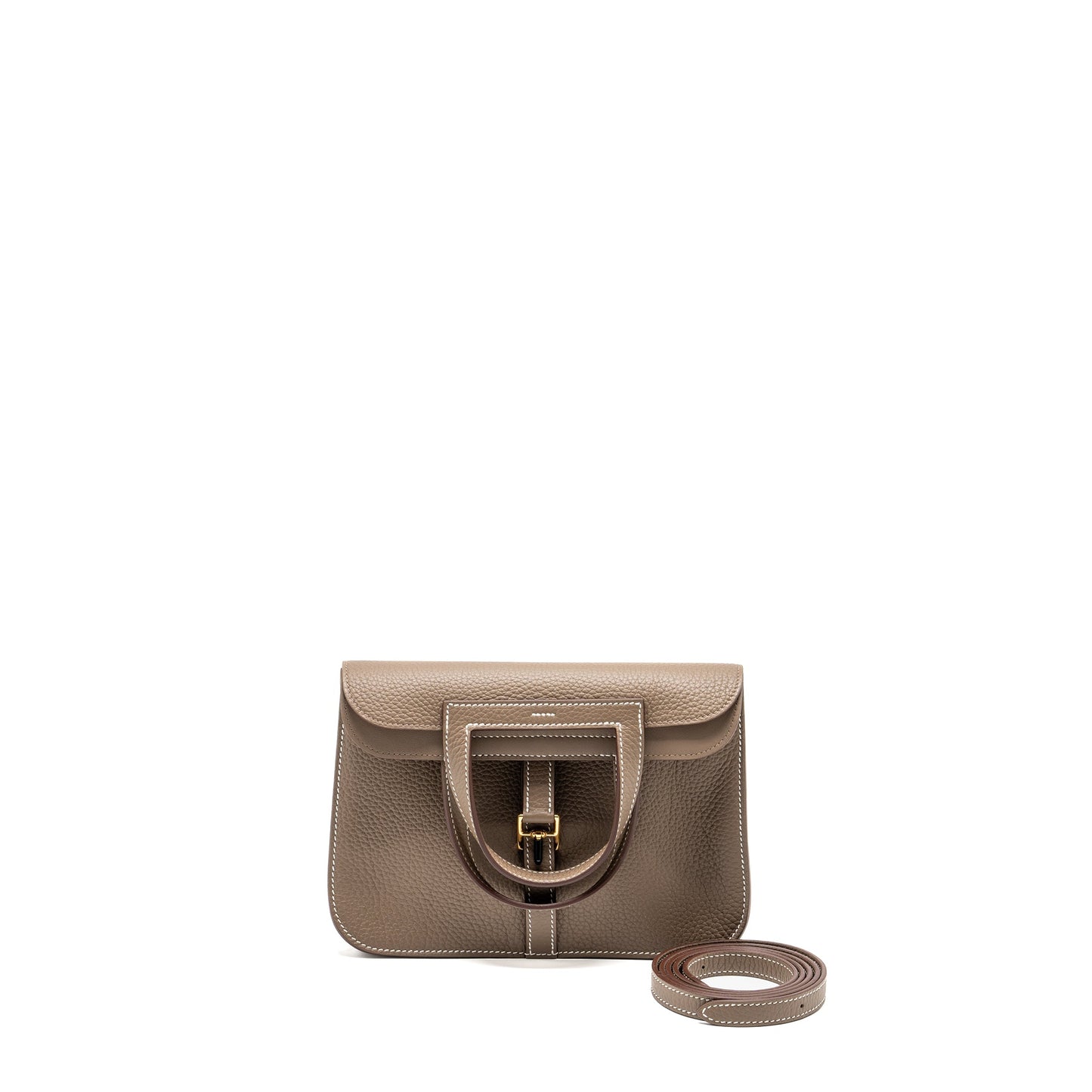 Hermes Halzan 25 Clemence Etoupe GHW Stamp B