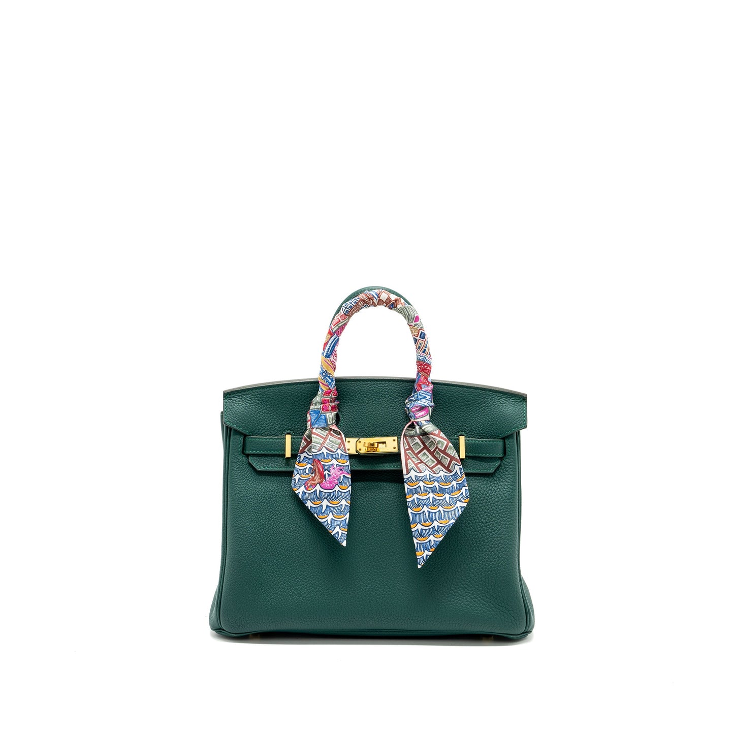 Hermes birkin 25 togo Z6 Malachite GHW stamp C