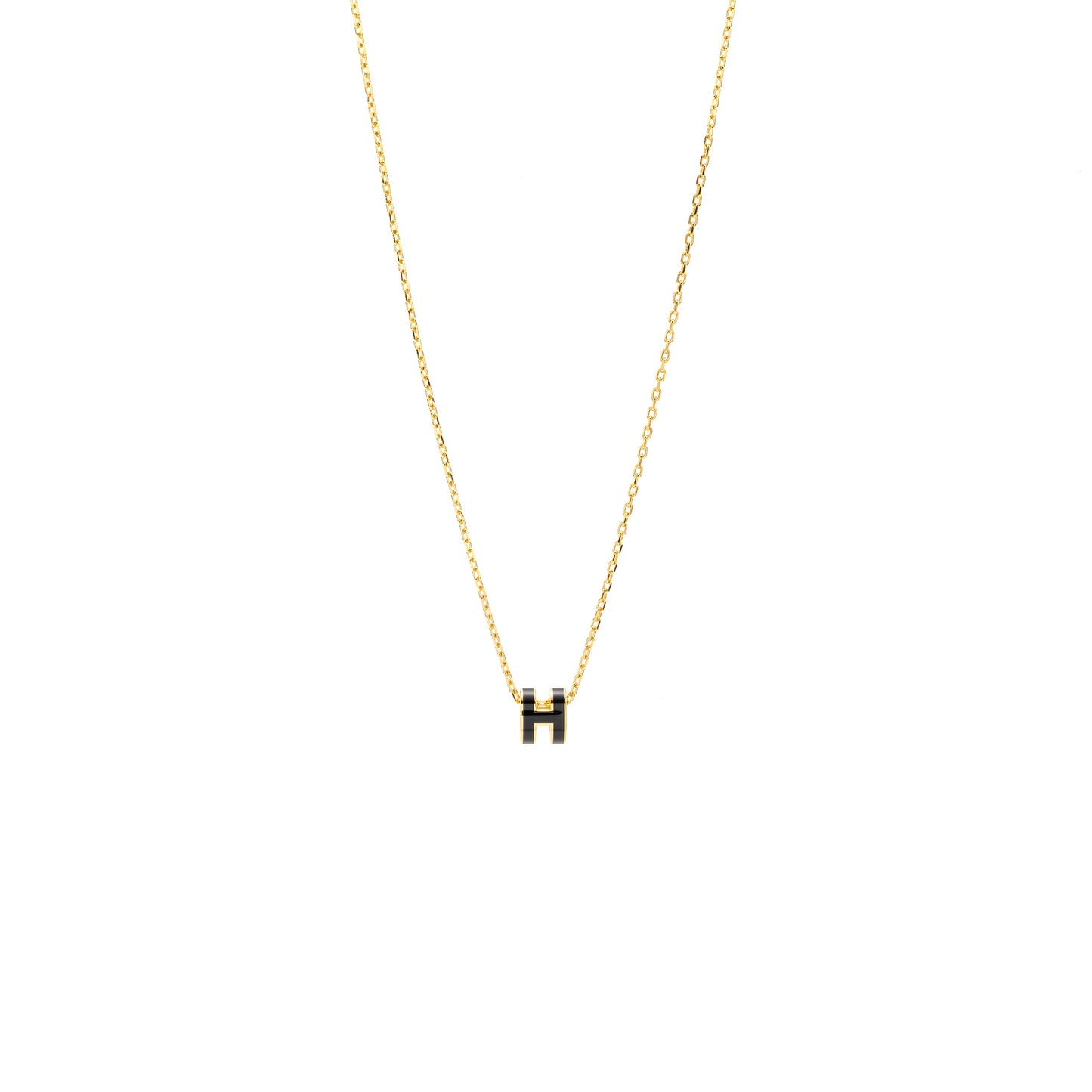 Hermes mini pop h pendant Black GHW
