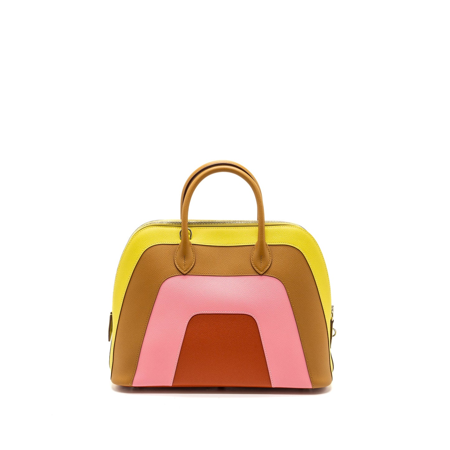 Hermes Bolide 1923-30 Rainbow Epsom Lime/Sesame/Confetti/Terre Bat SHW Stamp Y