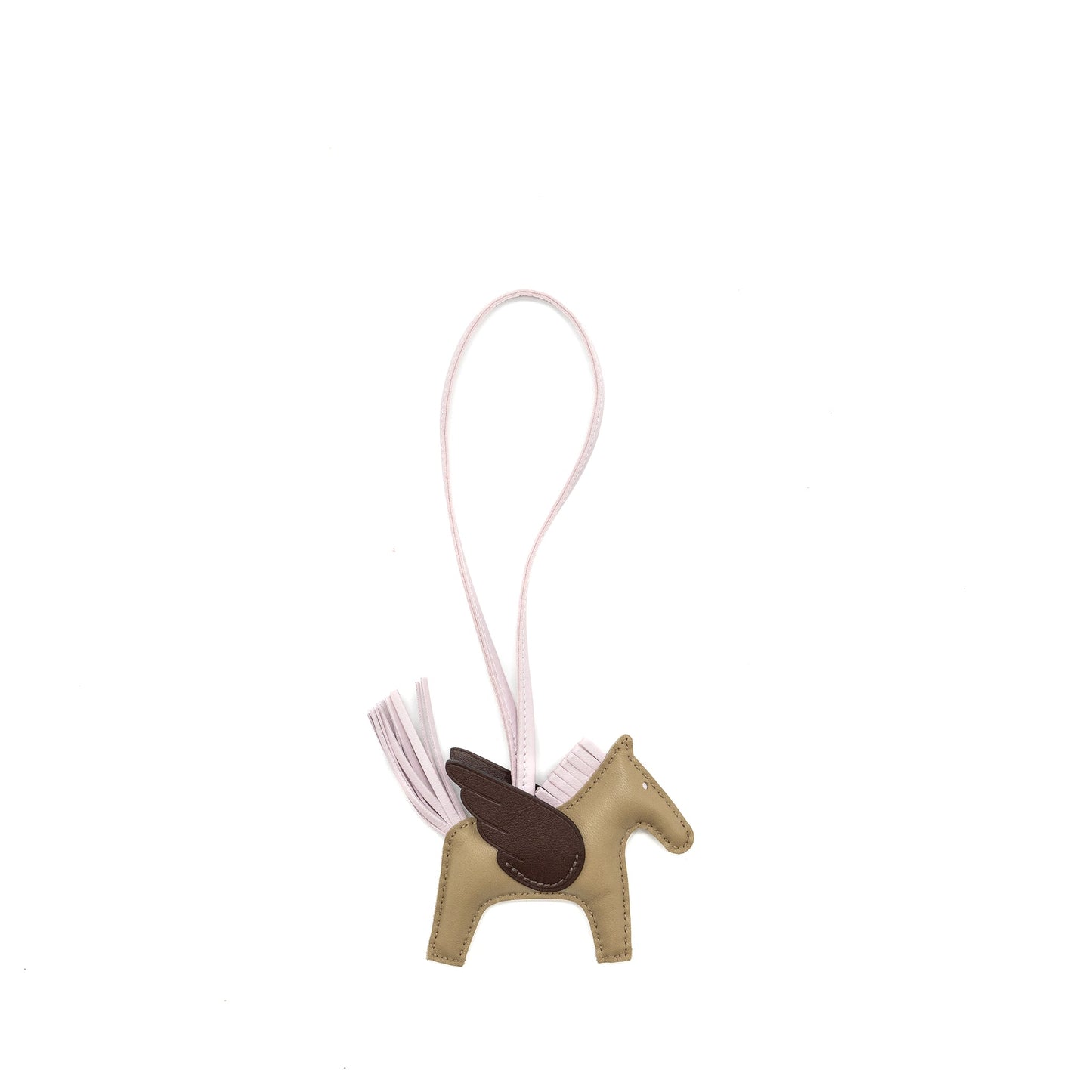 Hermes Rodeo Pegase PM Bag Charm Beige Marfa/ Mauve Pale/Moka Stamp B
