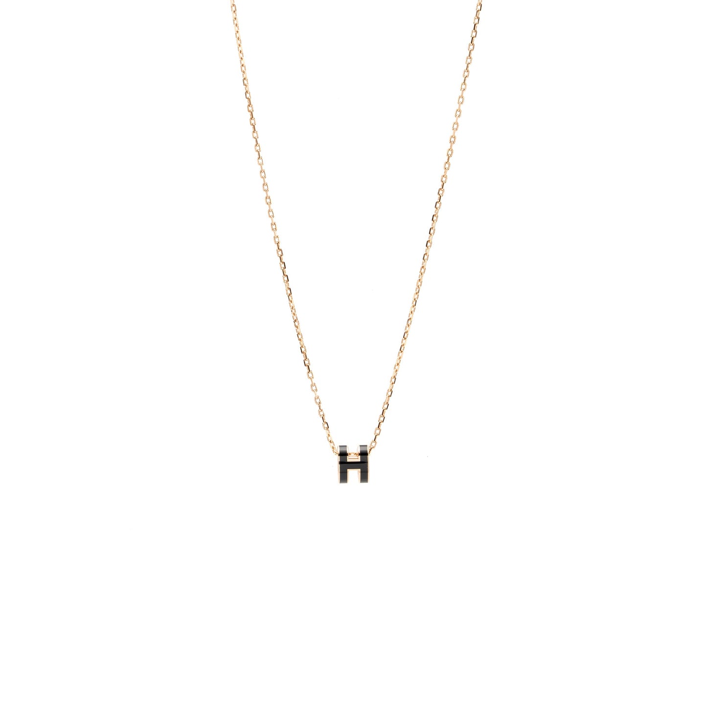 Hermes Mini Pop H Pendant BLACK RGHW