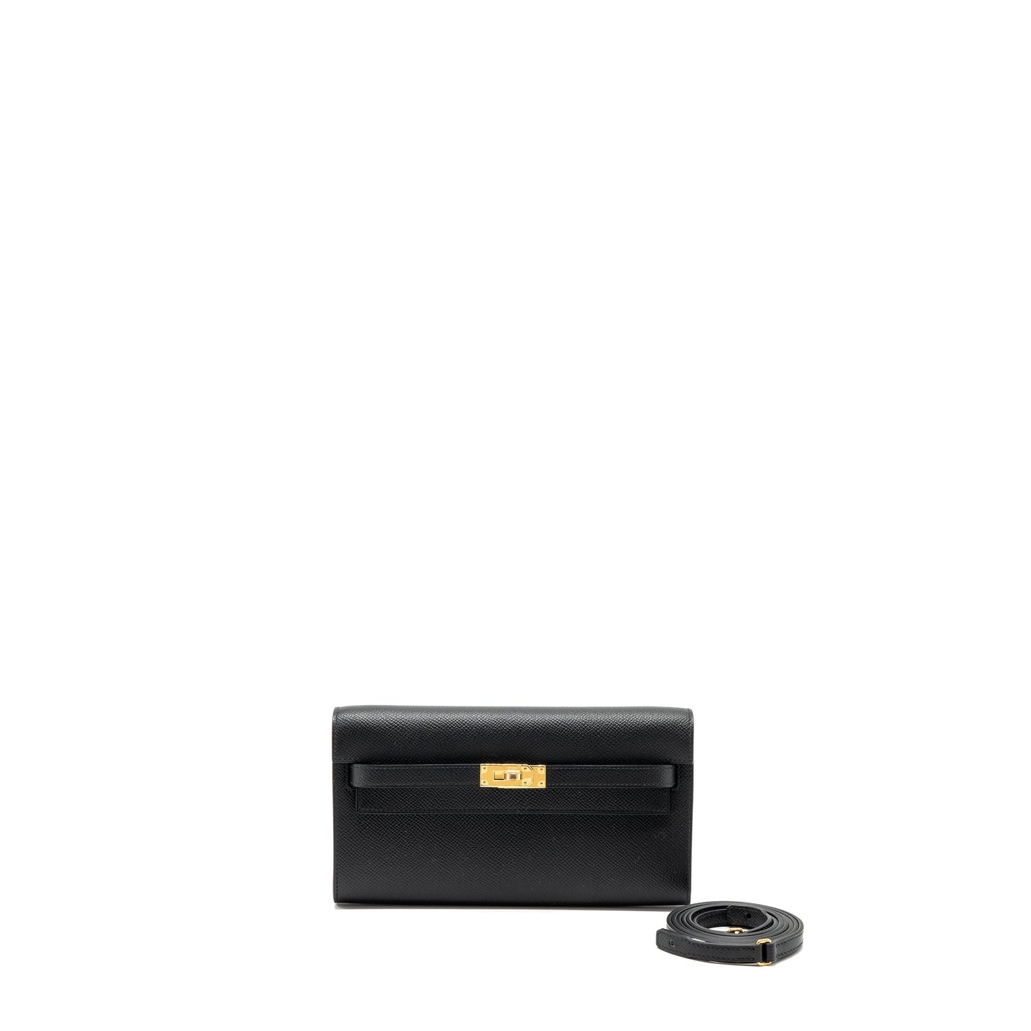 Hermes Classic Kelly To Go Epsom Black GHW Stamp B
