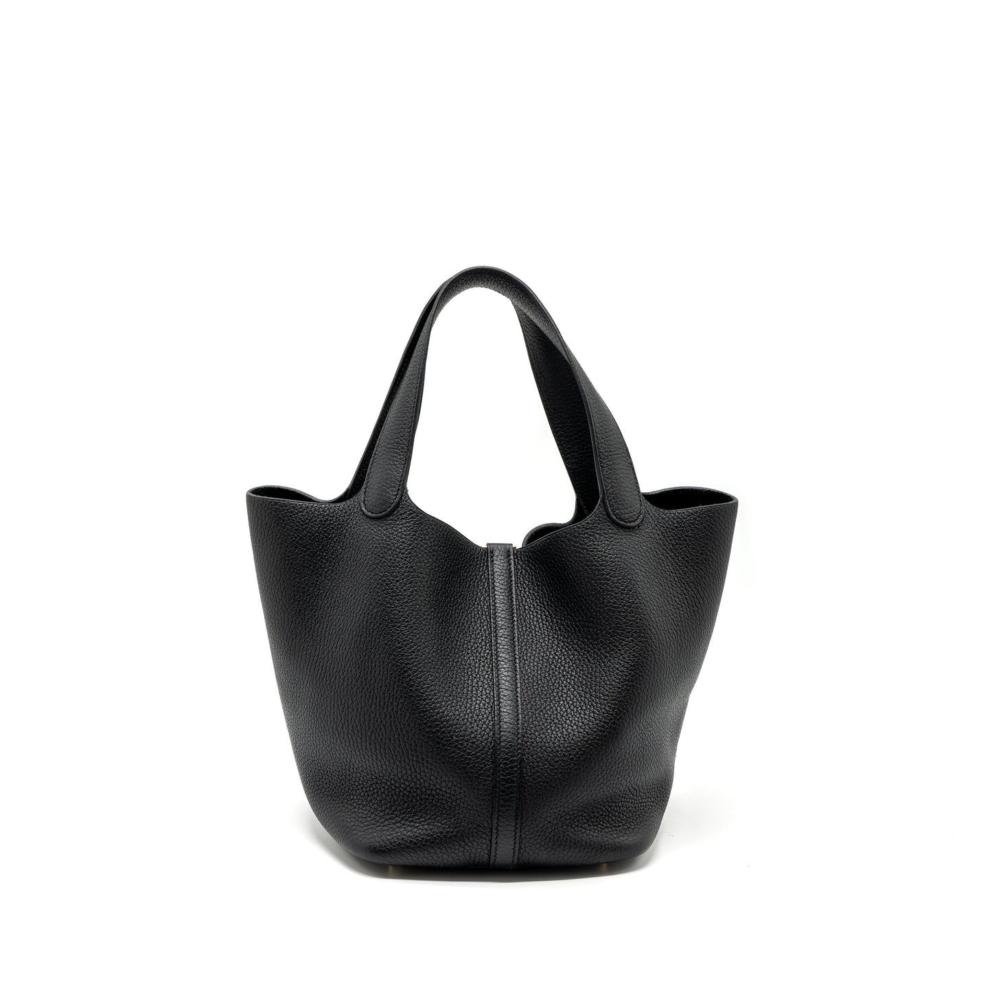 Hermes Picotin 22 Clemence Black GHW Stamp Z