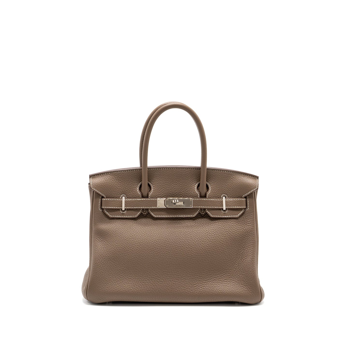Hermes Birkin 30 togo Etoupe SHW stamp square P