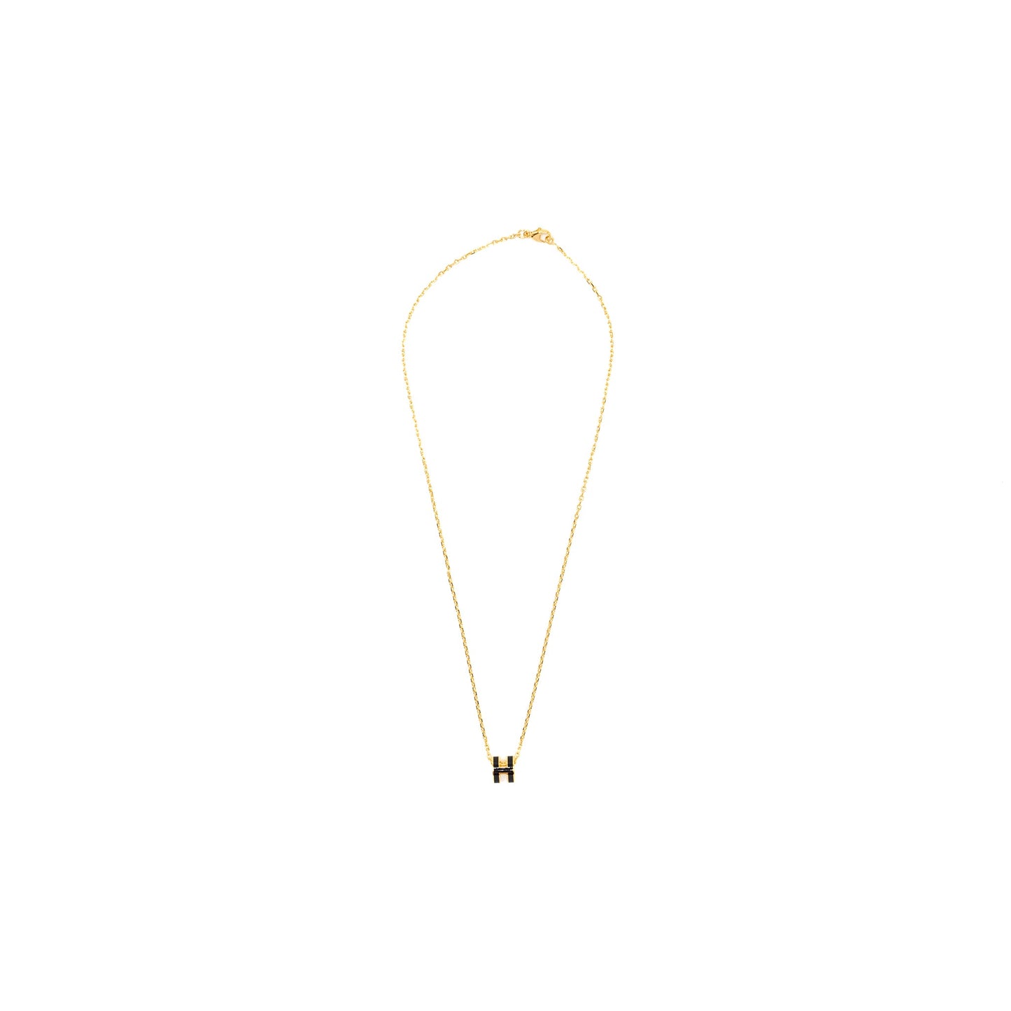 Hermes mini pop h pendant Black GHW