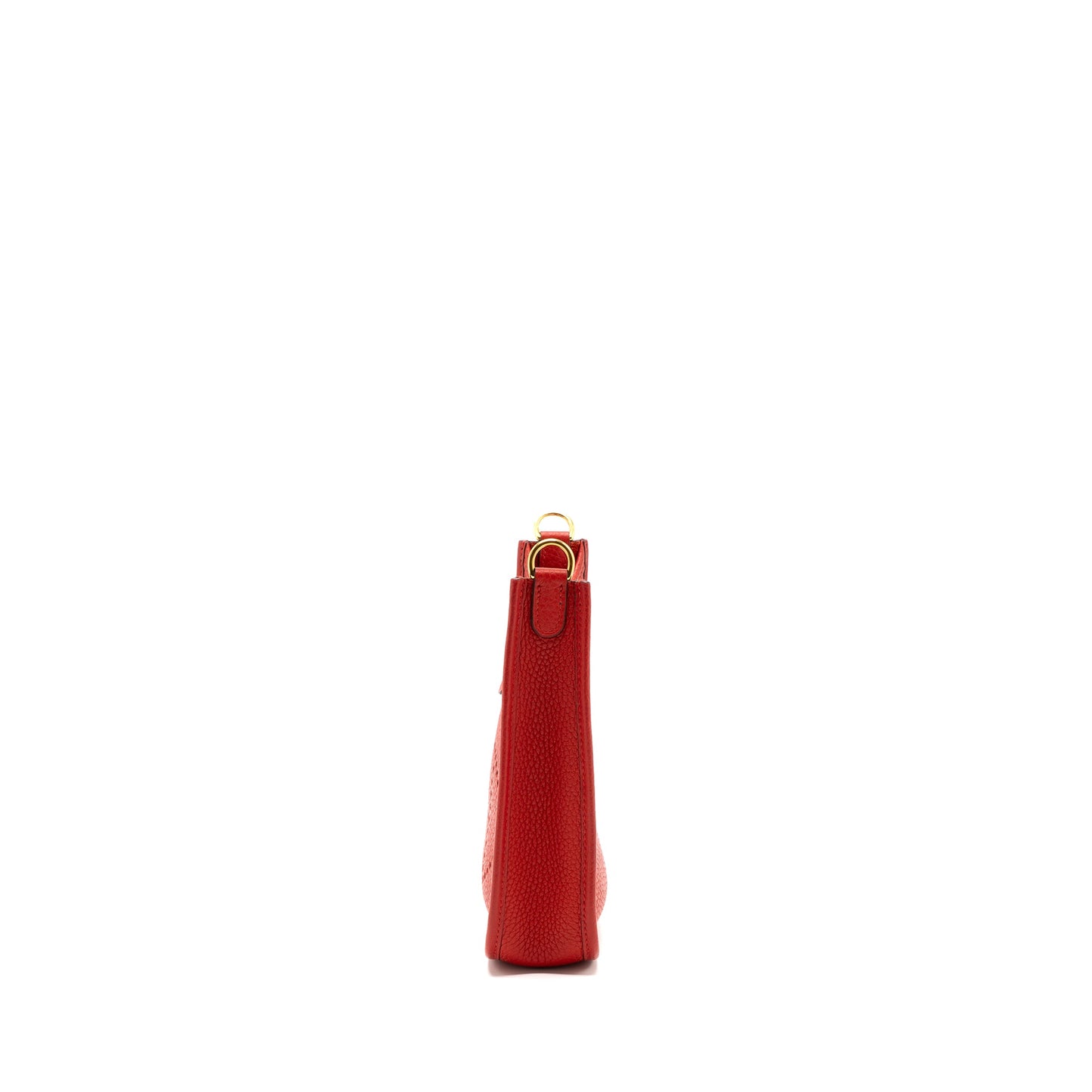 Hermes Mini Evelyne Clemence Rouge de Coeur GHW Stamp Y