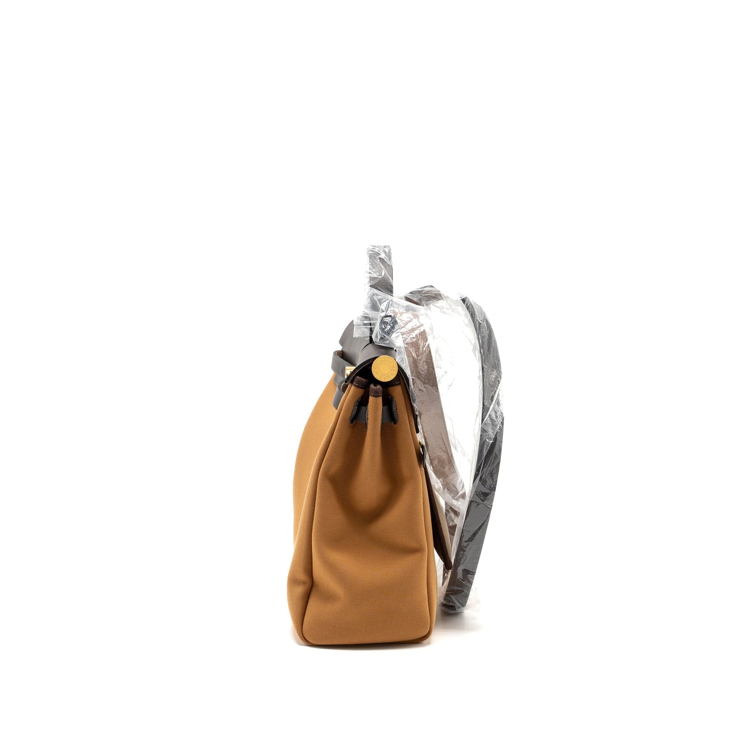 Hermes Herbag 31 zip bag canvas / hunter Dune/Etouep/Ebene GHW stamp U