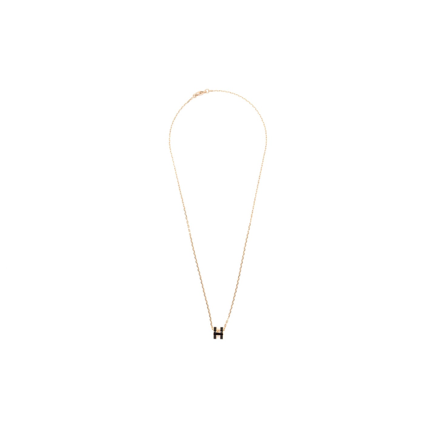 Hermes Mini Pop H Pendant BLACK RGHW
