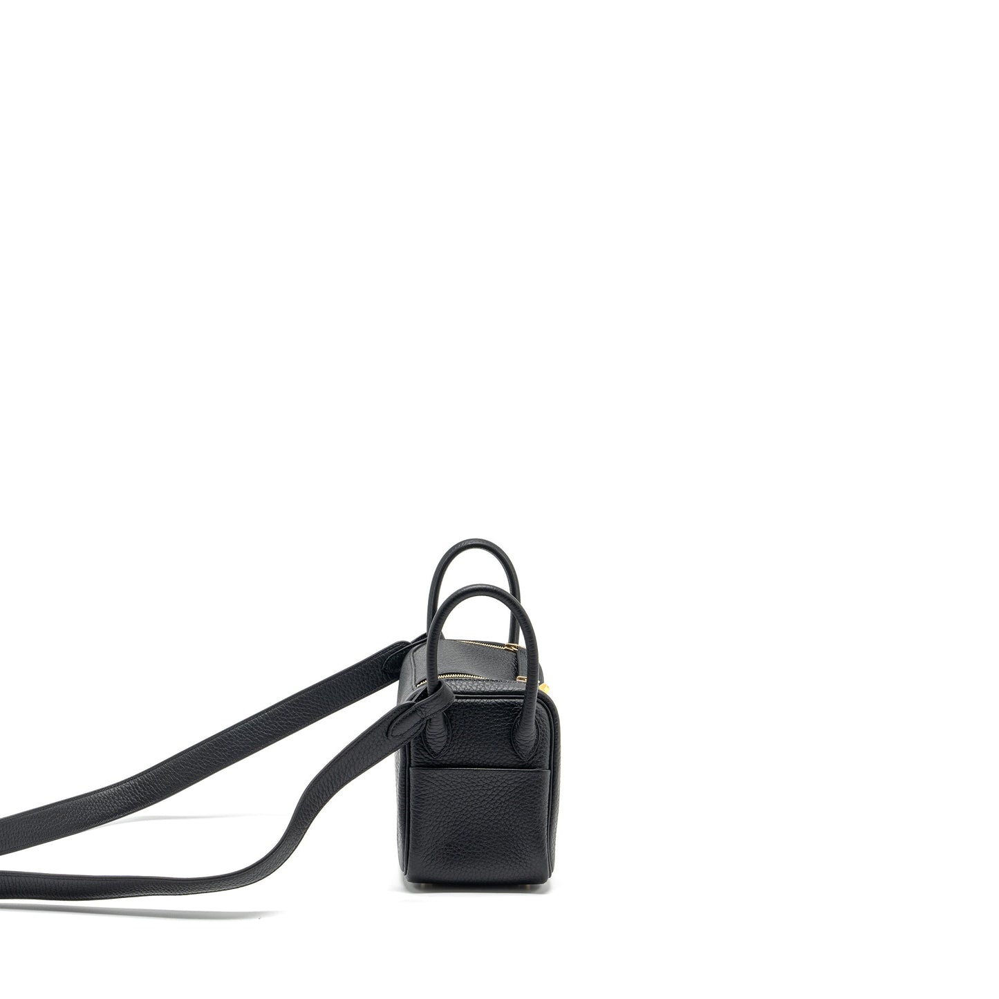 Hermes Mini Lindy clemence black GHW Stamp B
