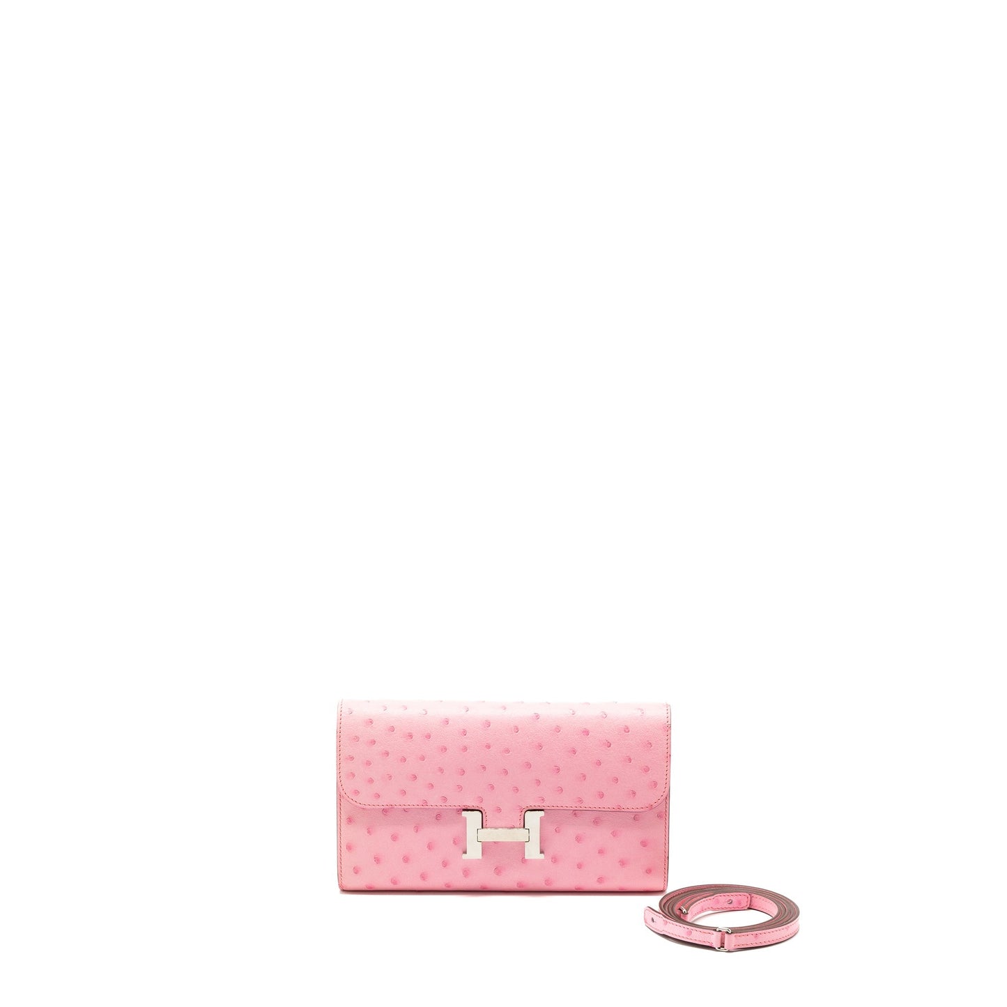 Hermes Constance to go ostrich bubblegum pink SHW Stamp U