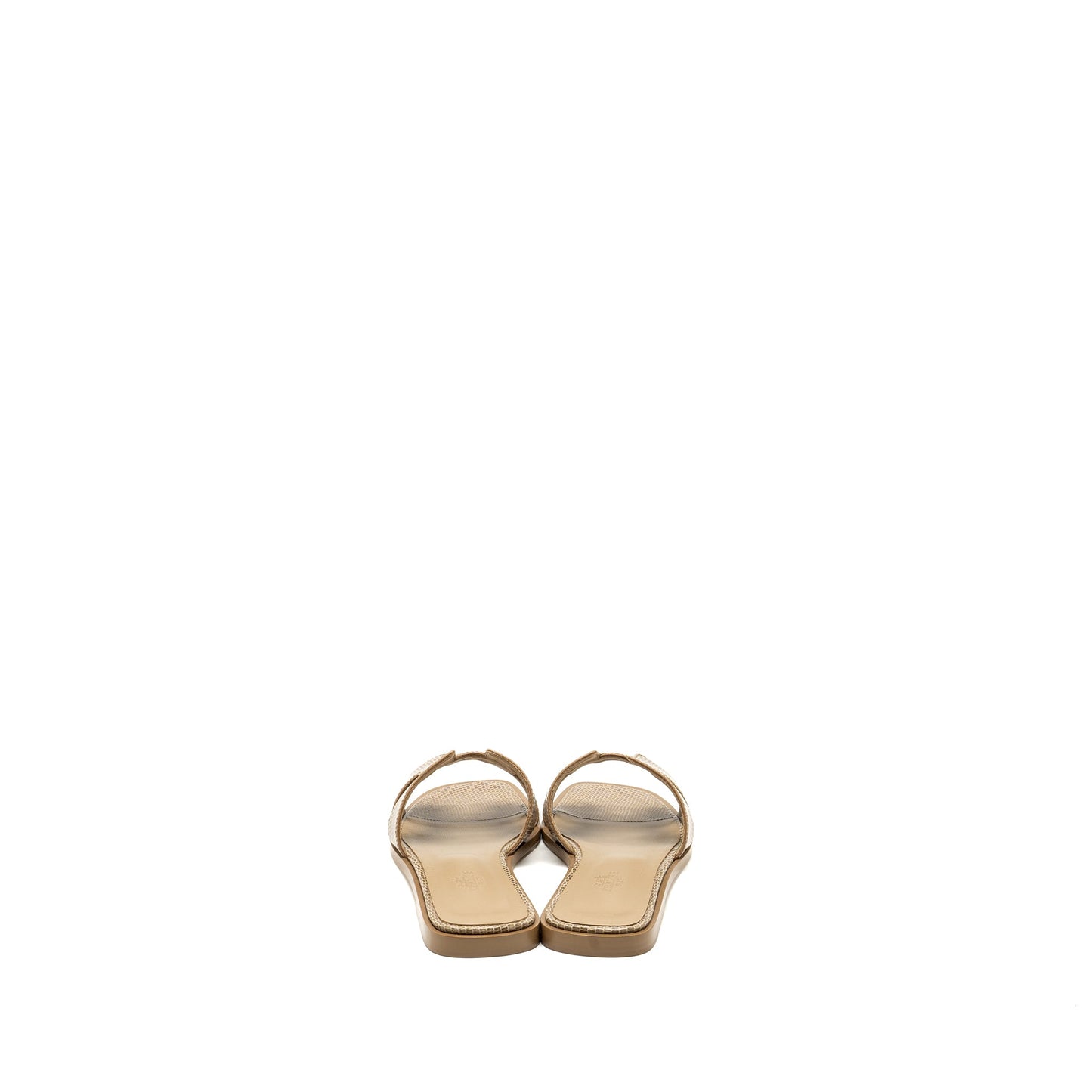 Hermes size 38 oran sandals lizard beige Argile