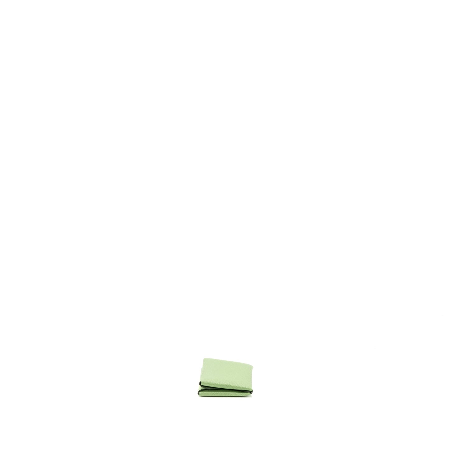 Hermes Calvi card holder epsom vert criquet SHW stamp B