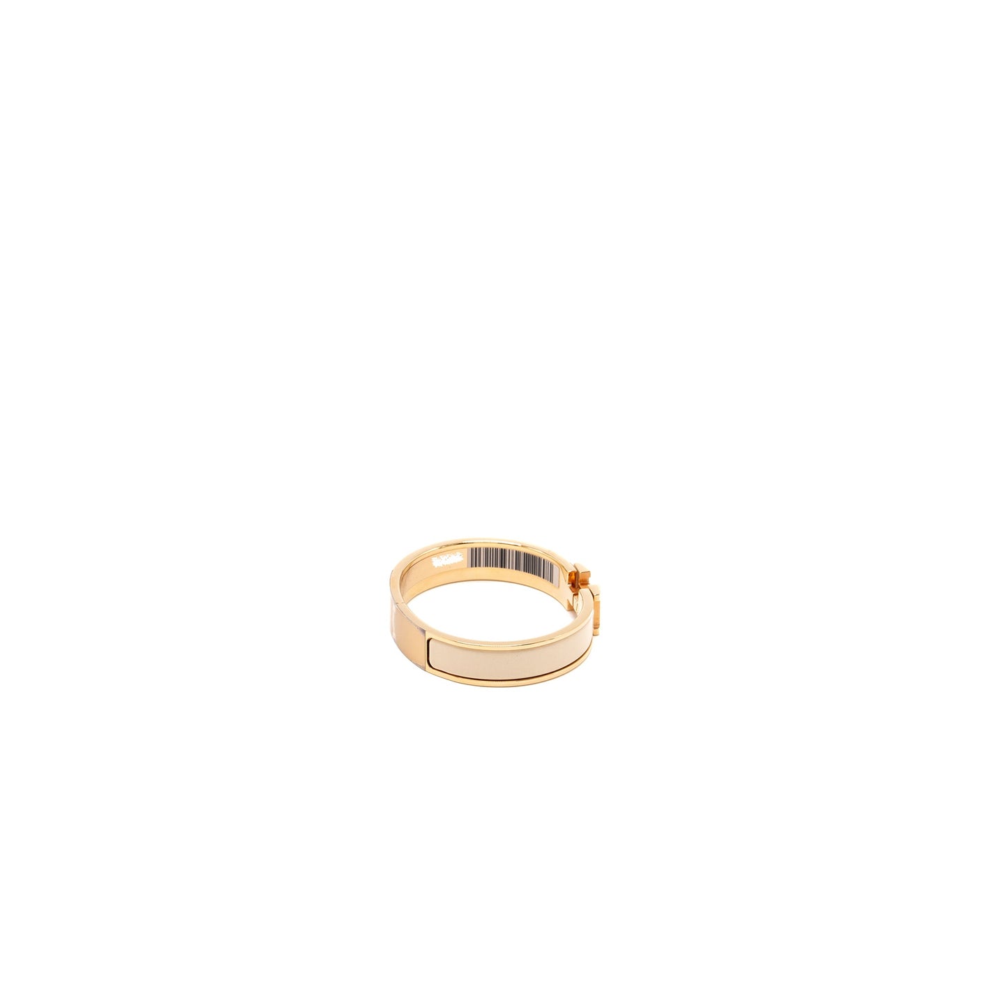 Hermes size PM Clic H bracelet beige nacre RGHW