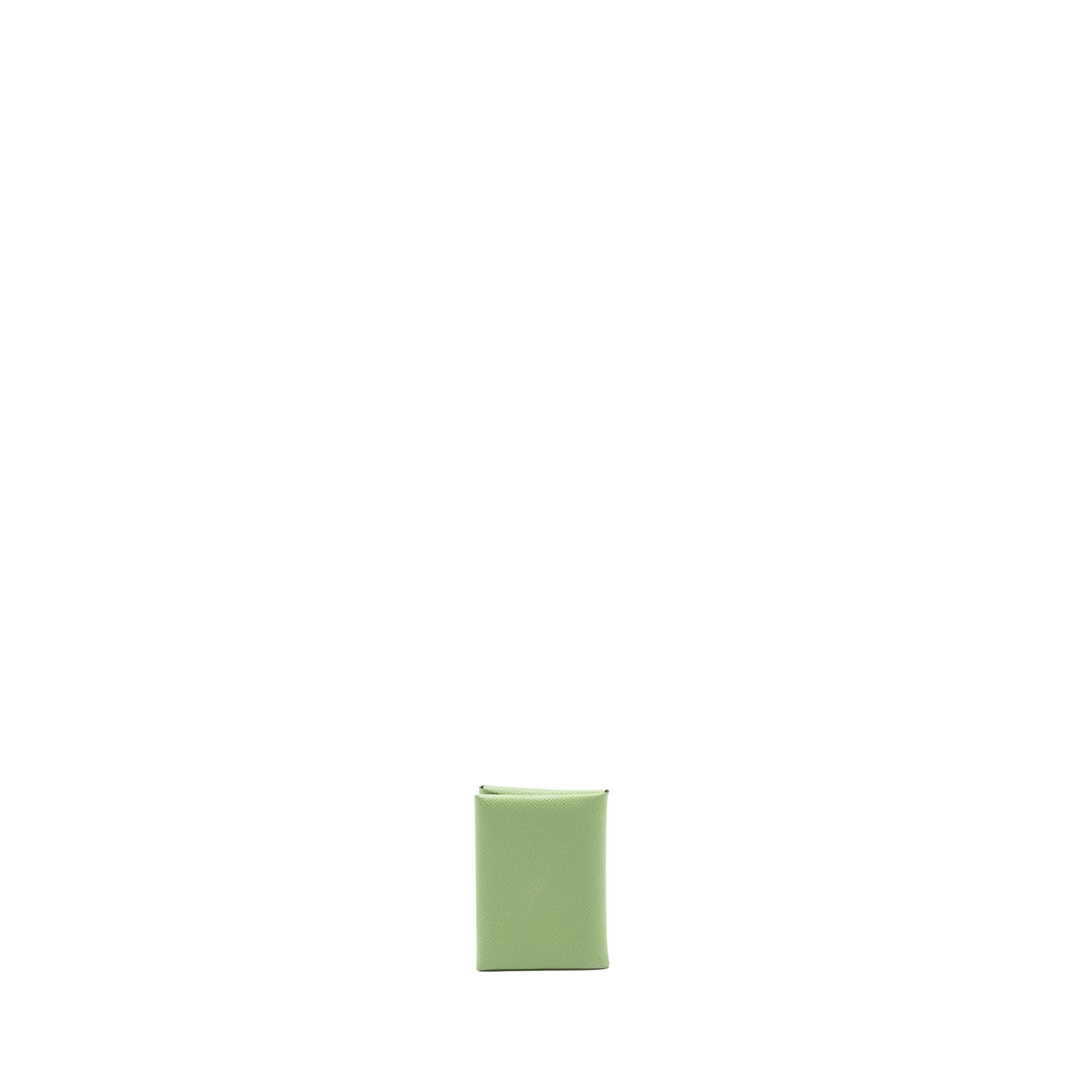 Hermes Calvi card holder epsom vert criquet SHW stamp B