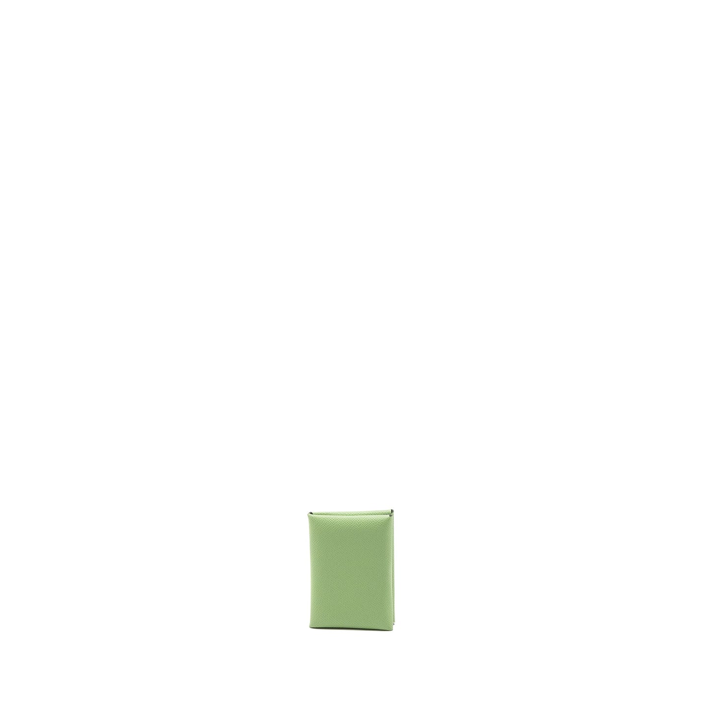 Hermes Calvi card holder epsom vert criquet SHW stamp B