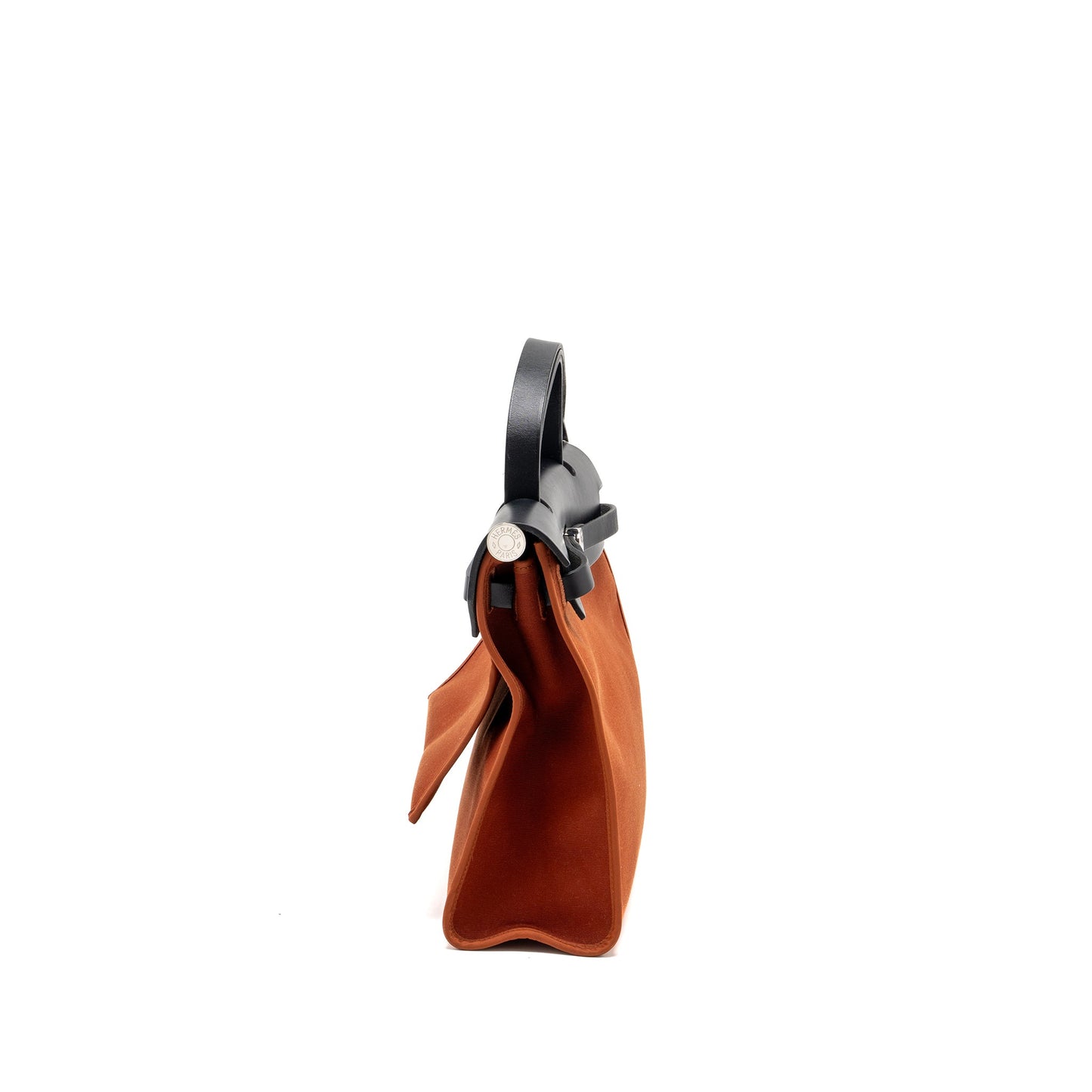 Hermes Herbag 31 Zip bag canvas/ hunter leather cuivre / black SHW stamp A