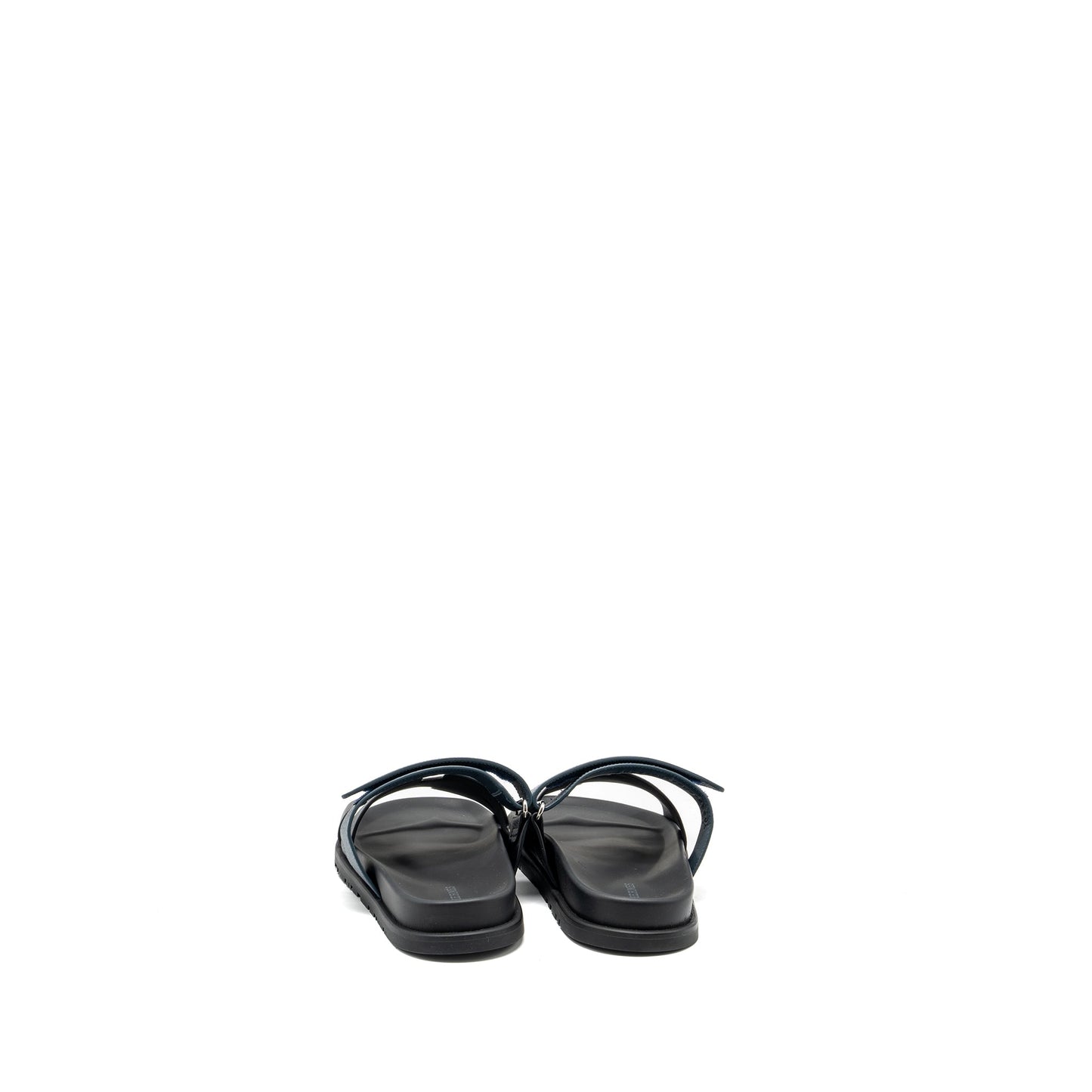 Hermes Size 39 Chypre Sandals Black/Blue
