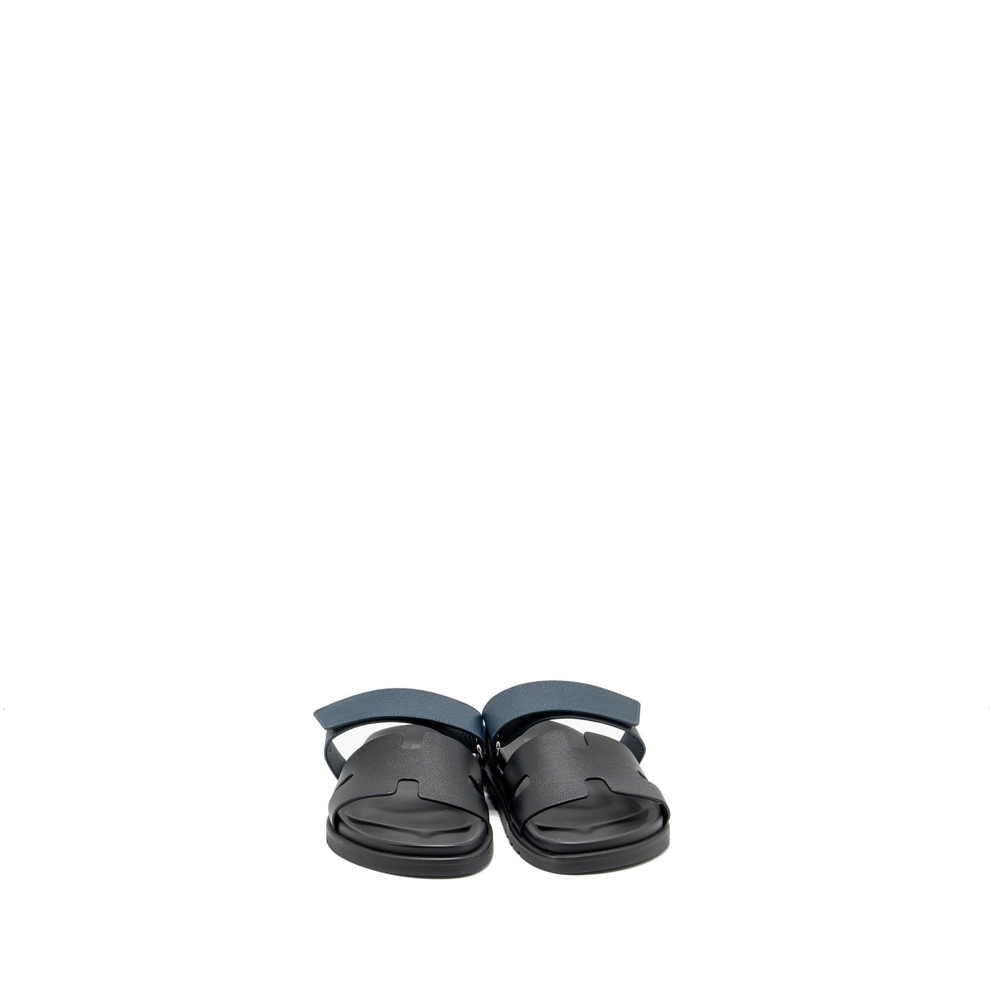 Hermes Size 39 Chypre Sandals Black/Blue