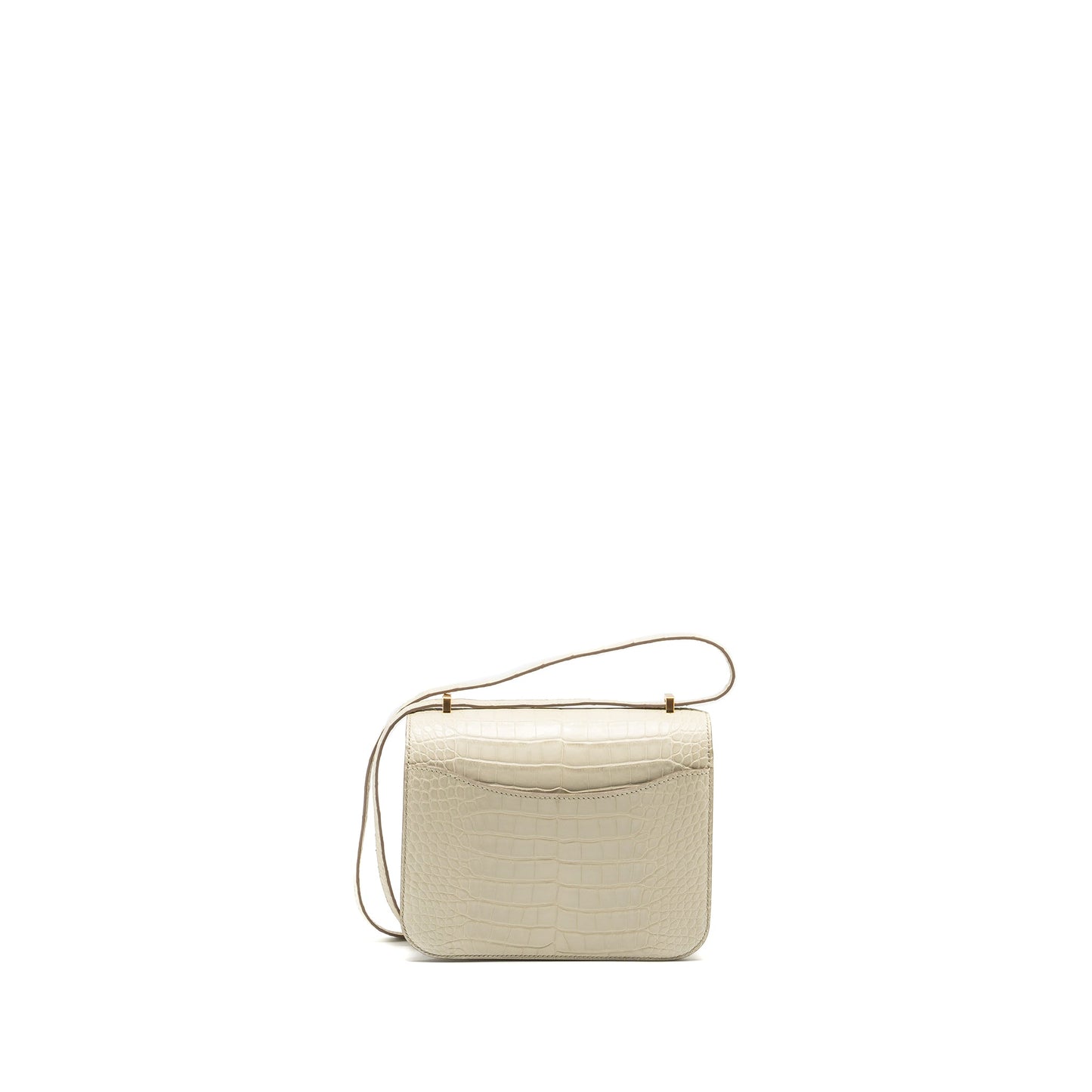 Hermes Mini Constance alligator mississippiensis Mat Beton GHW stamp Z