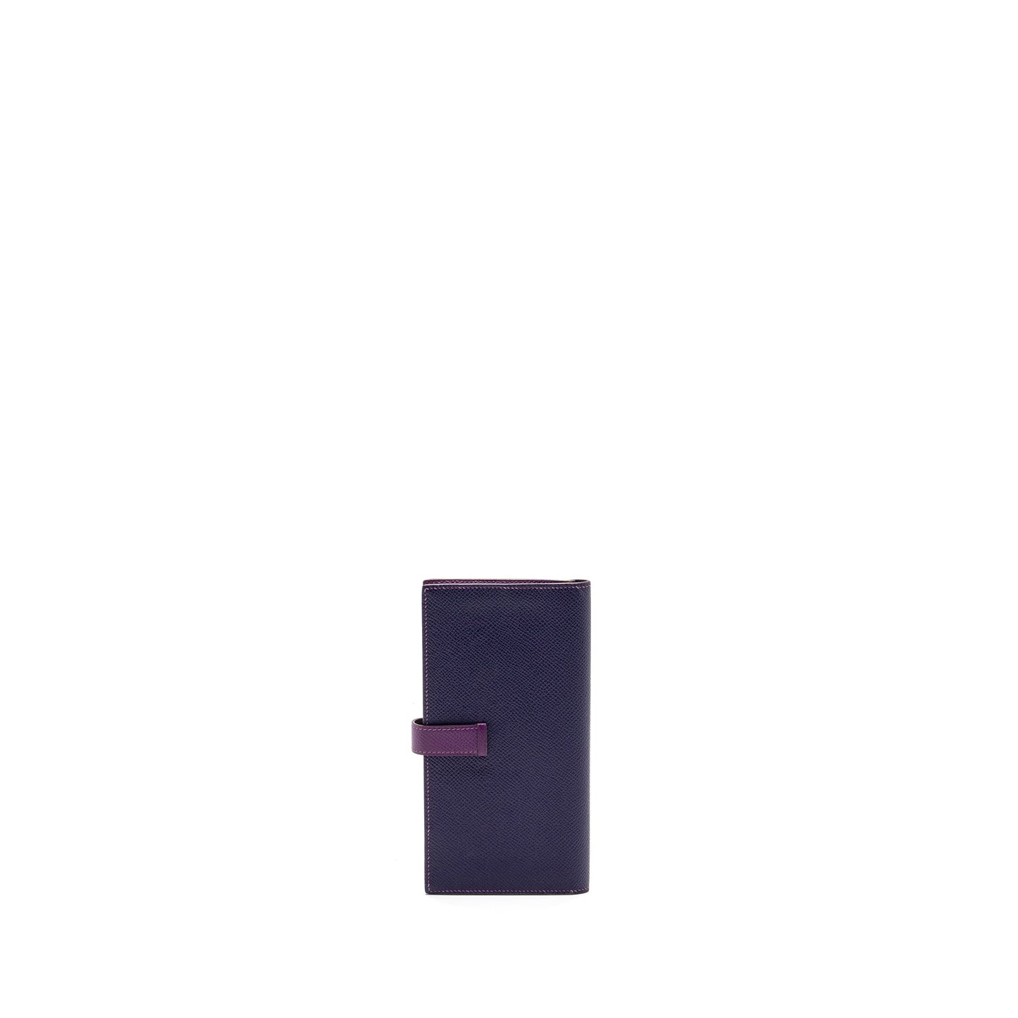 Hermes Bearn Long Wallet Special Order Epsom Purple GHW Stamp Square R