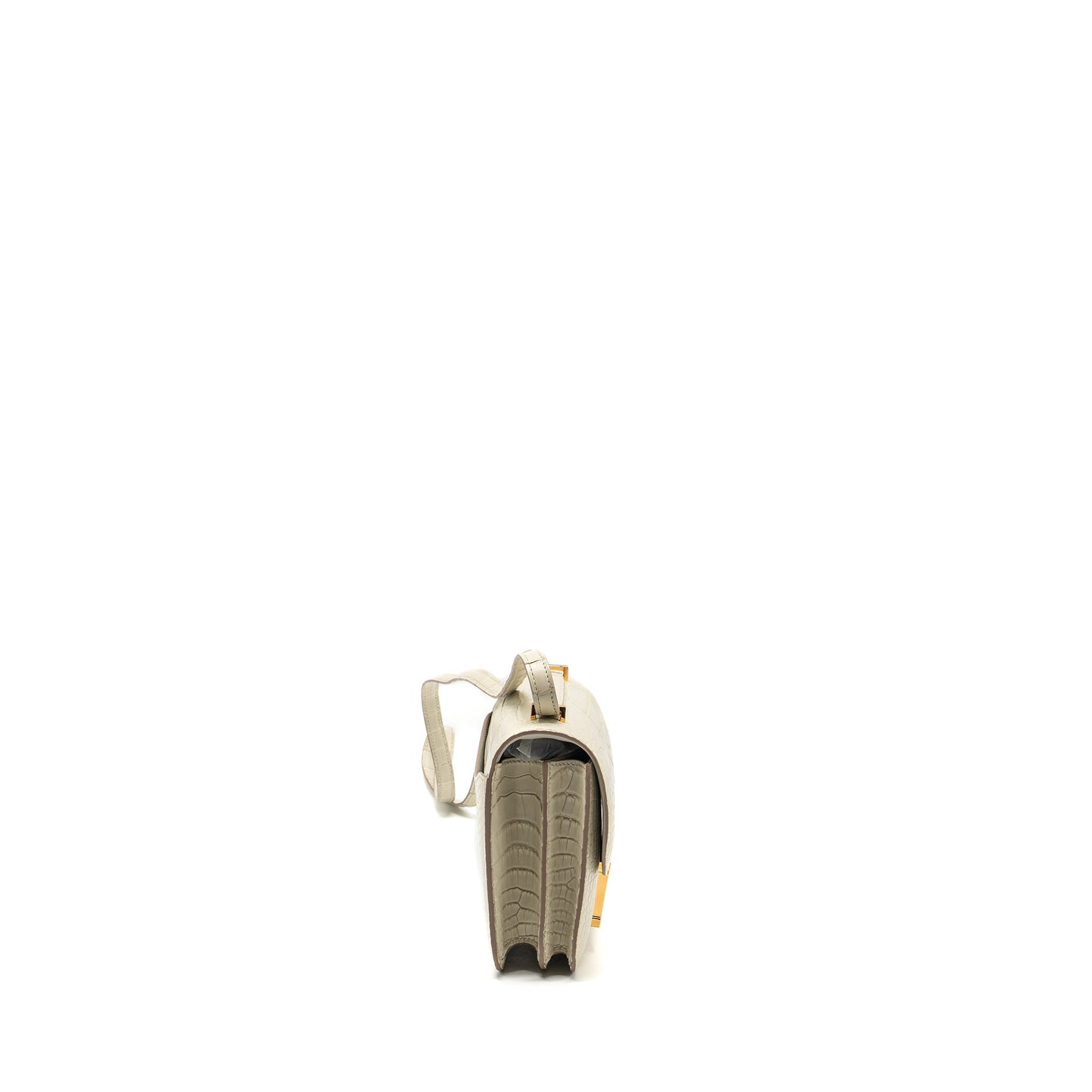 Hermes Mini Constance alligator mississippiensis Mat Beton GHW stamp Z