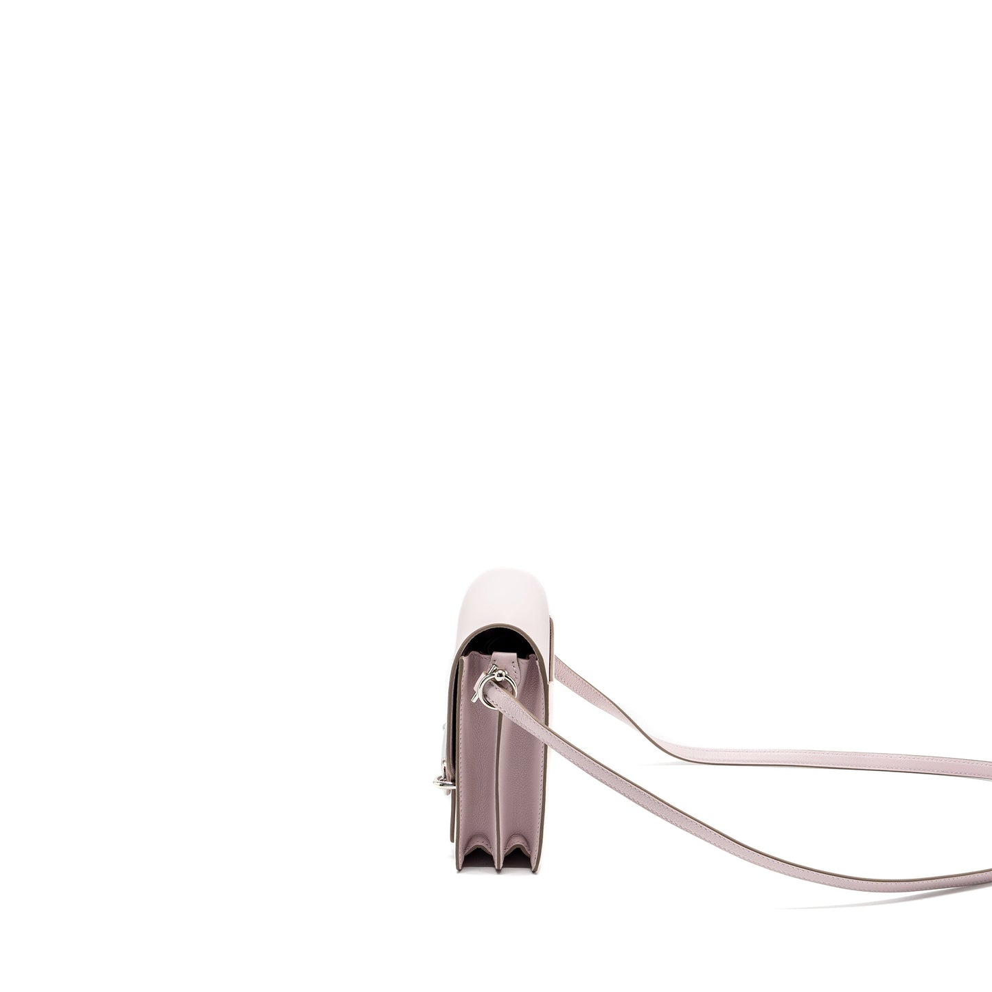 Hermes Mini Roulis Evercolor mauve pale SHW stamp B