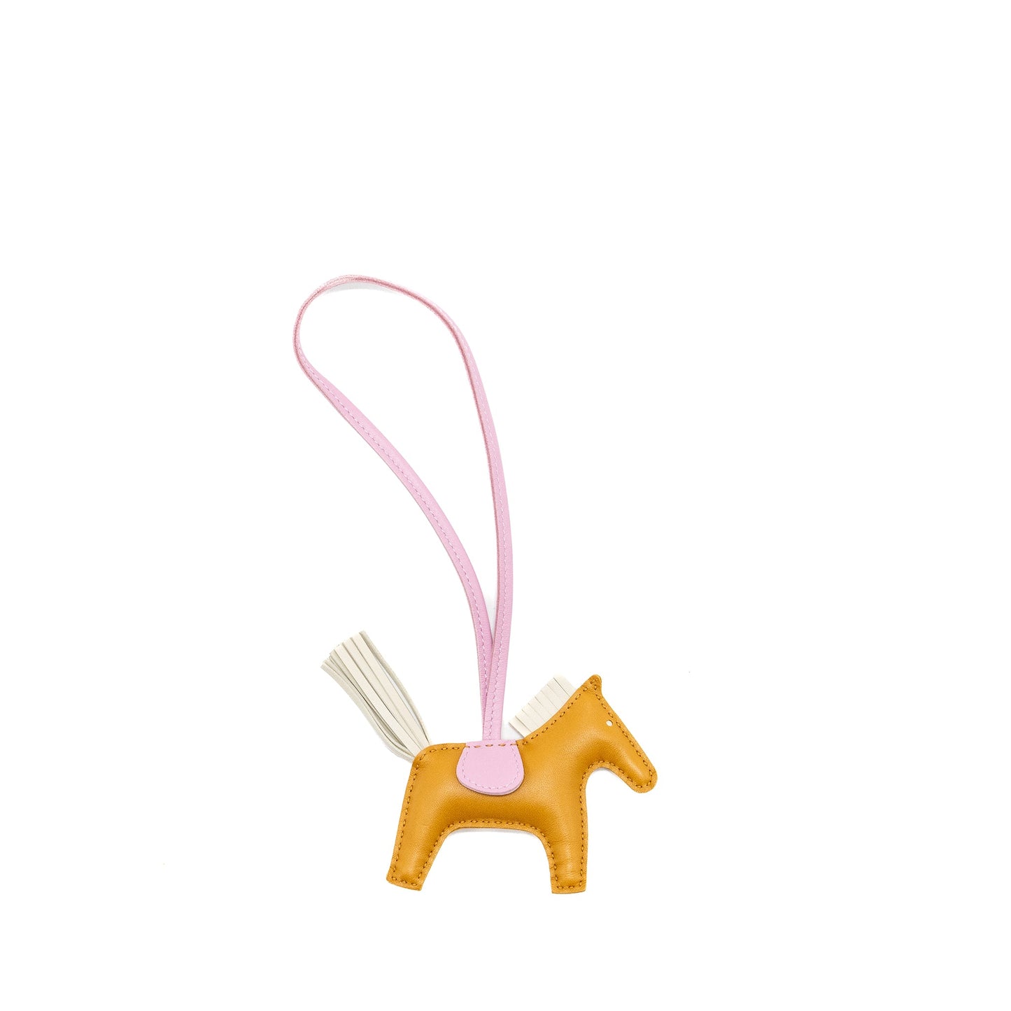 Hermes Rodeo pm bag charm sesame / mauve sylvestre / craie stamp Z