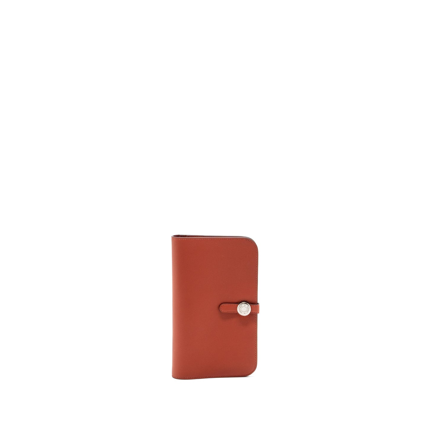 Hermes Dogon compact Wallet Swift Sanguine SHW Stamp T