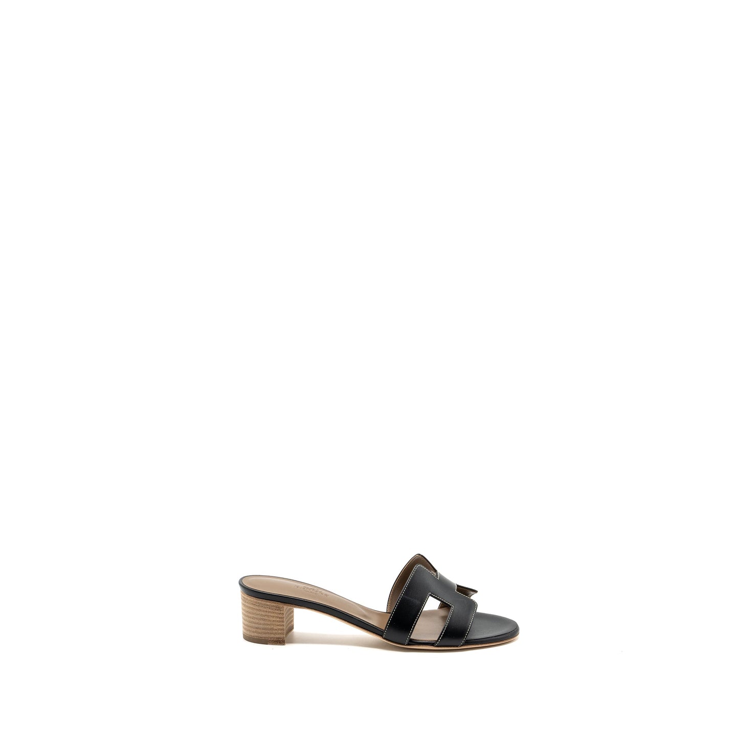 Hermes size 37.5 Oasis sandals box calfskin black