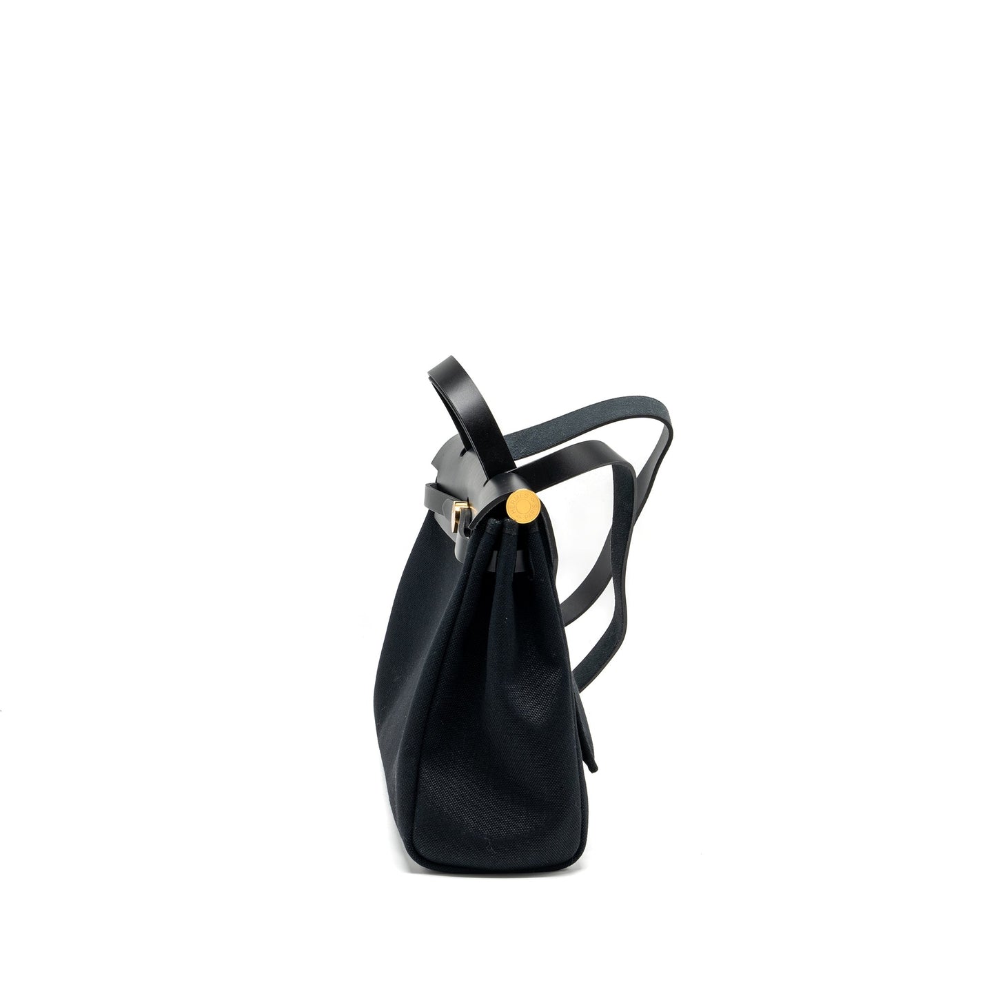 Hermes Herbag 31 zip bag canvas/Leather black GHW Stamp U
