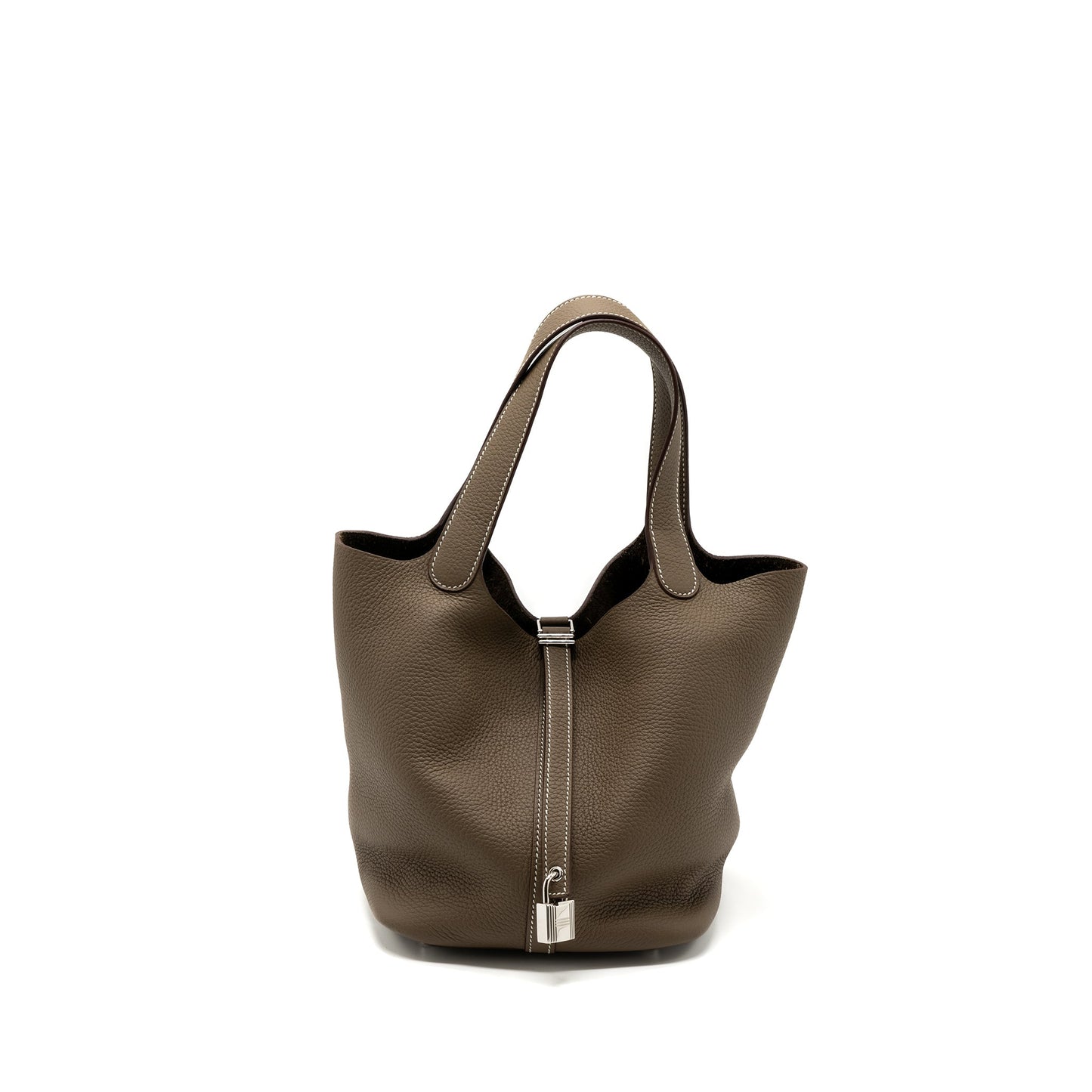 Hermes picotin 22 lock bag clemence etoupe SHW stamp Z