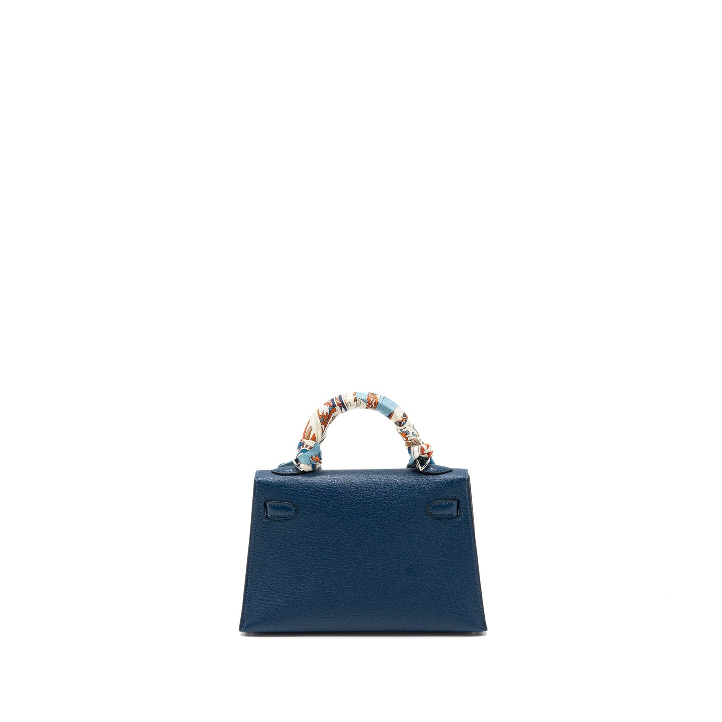 Hermes MIni Kelly Chèvre Mysore Deep Blue/ Blue Izmir SHW Stamp Z