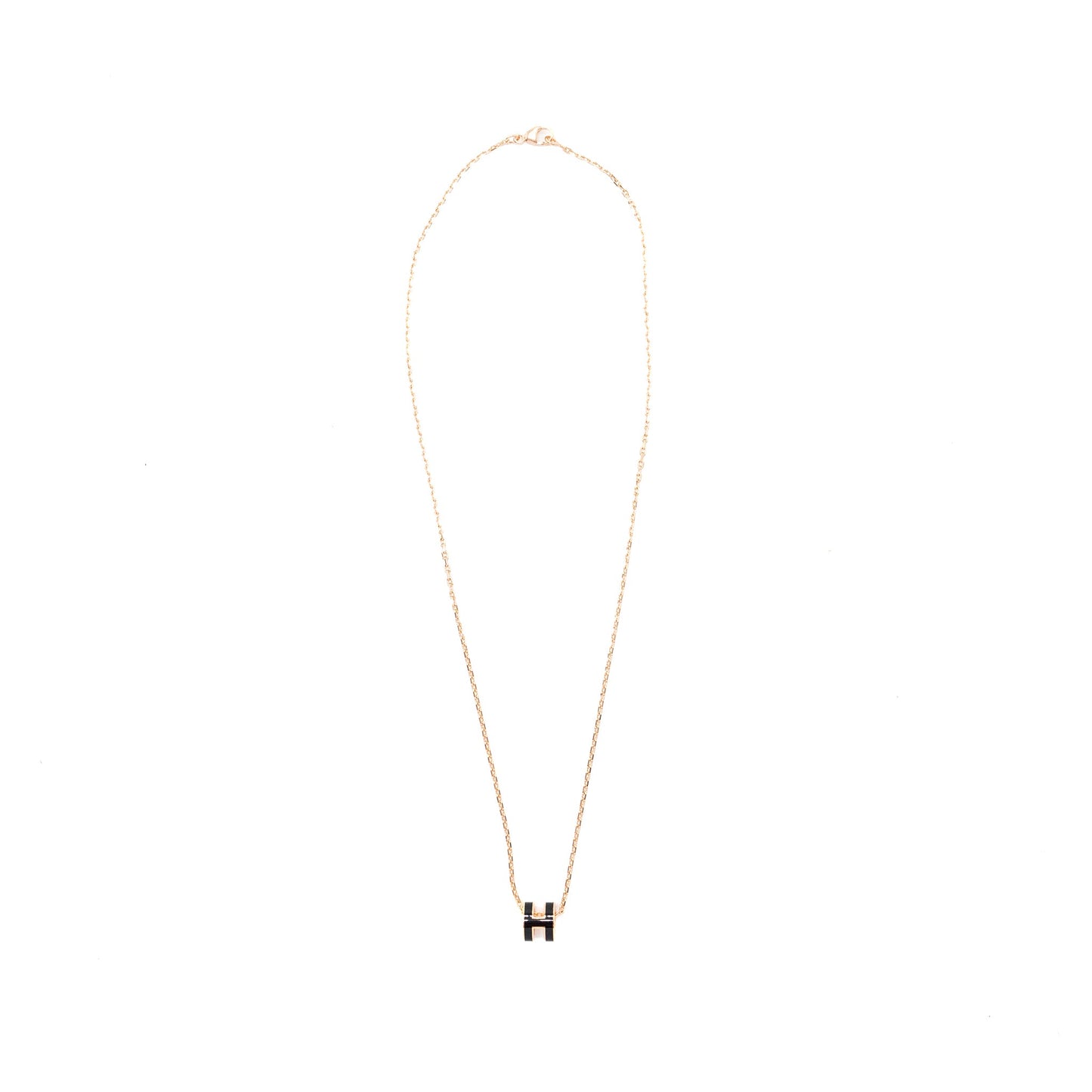 Hermes Mini pop H pendant black RGHW
