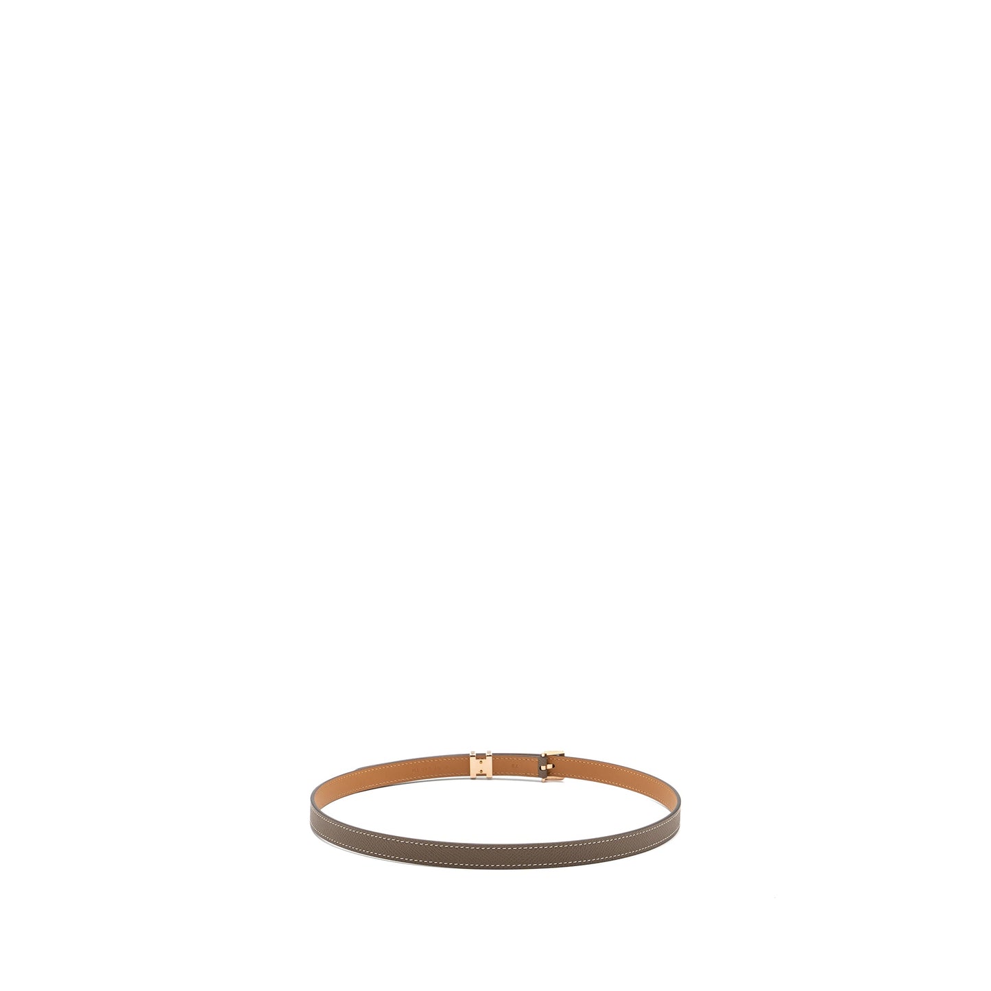 Hermes Size 75 Pop H 15mm Belt Epsom Etoupe RGHW Stamp B