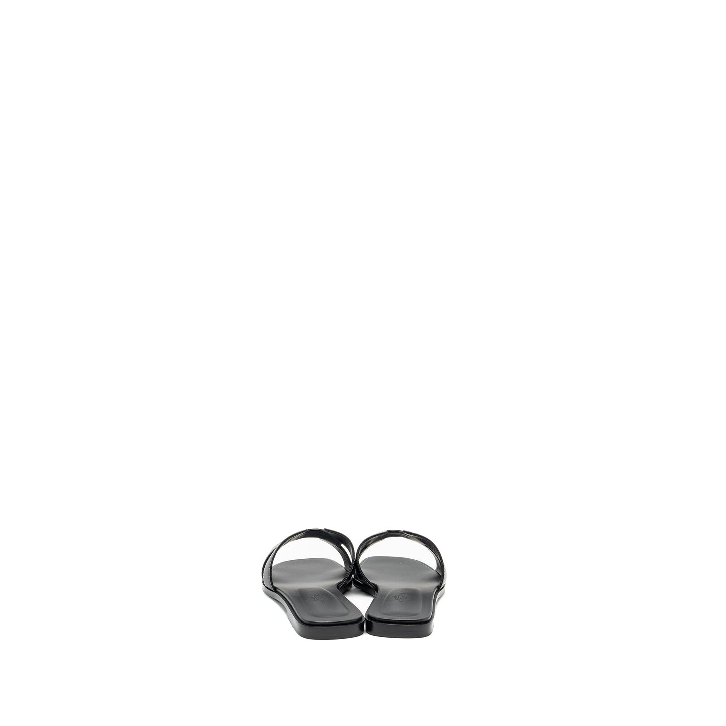 Hermes size 37.5 Oran sandals calfskin black