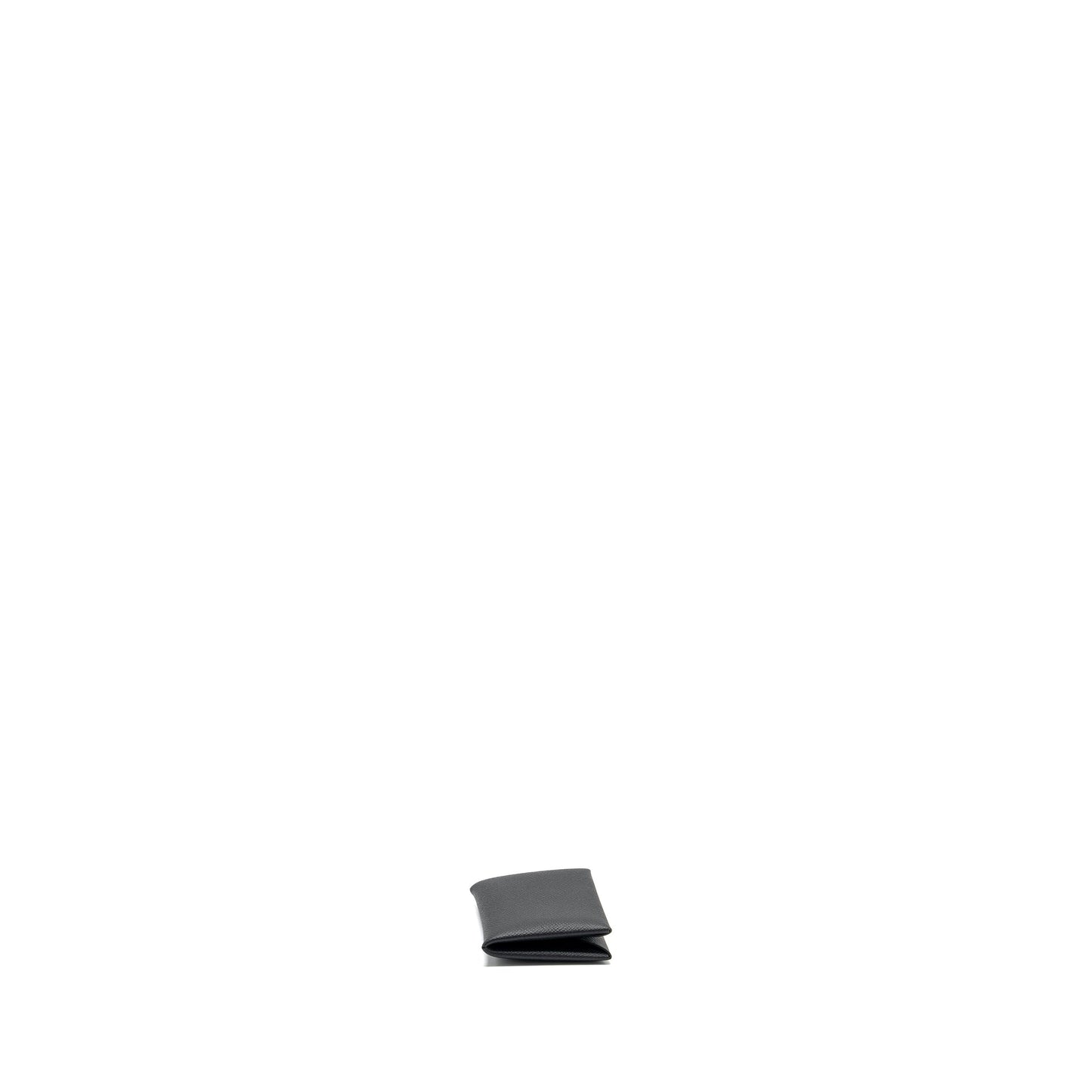 Hermes Calvi Card Holder Epsom Black SHW Stamp B