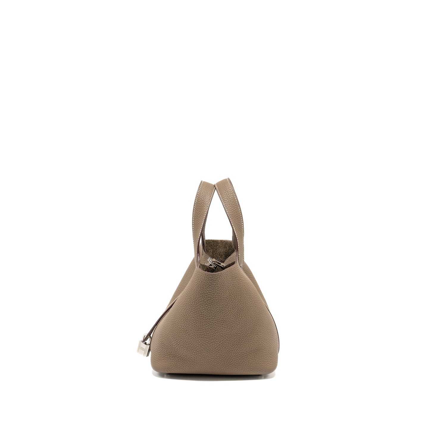 Hermes Picotin 18 Lock Bag Clemence Etoupe SHW Stamp Y