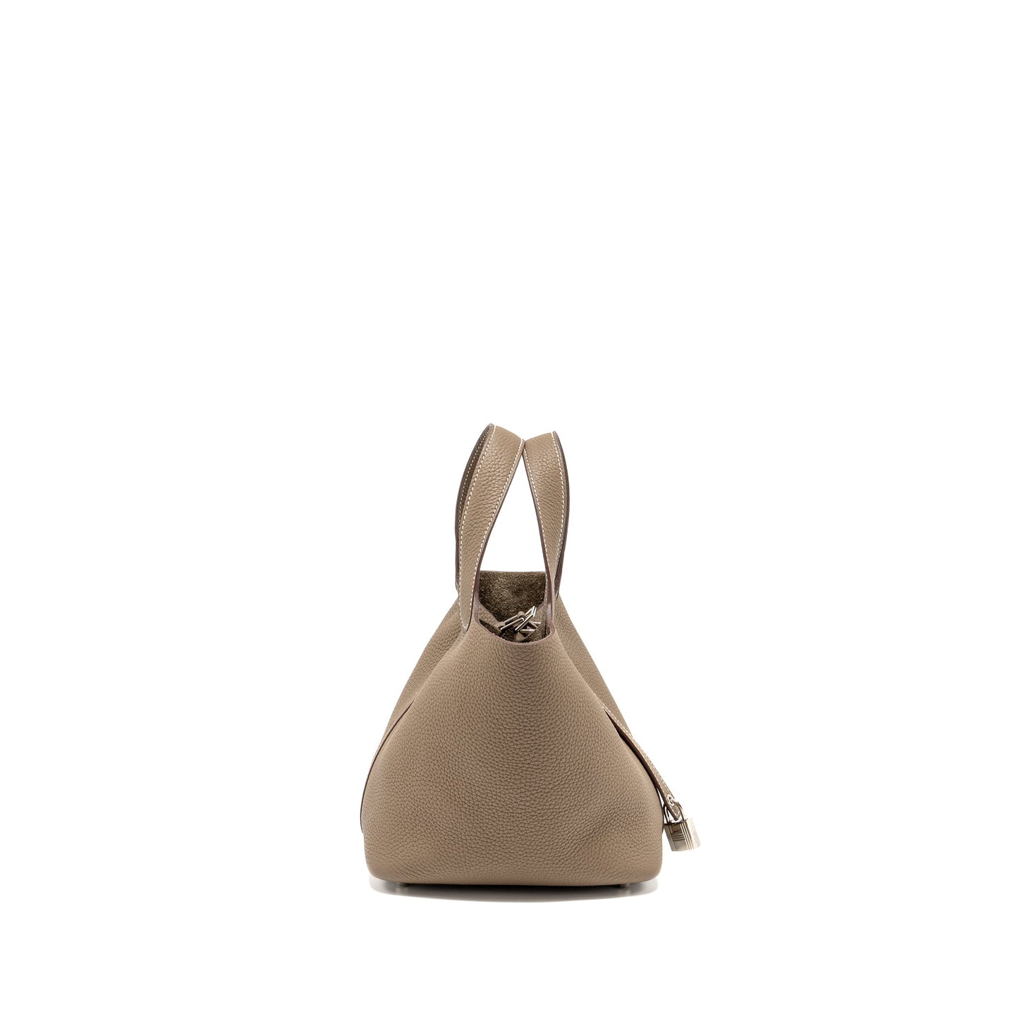 Hermes Picotin 18 Lock Bag Clemence Etoupe SHW Stamp Y