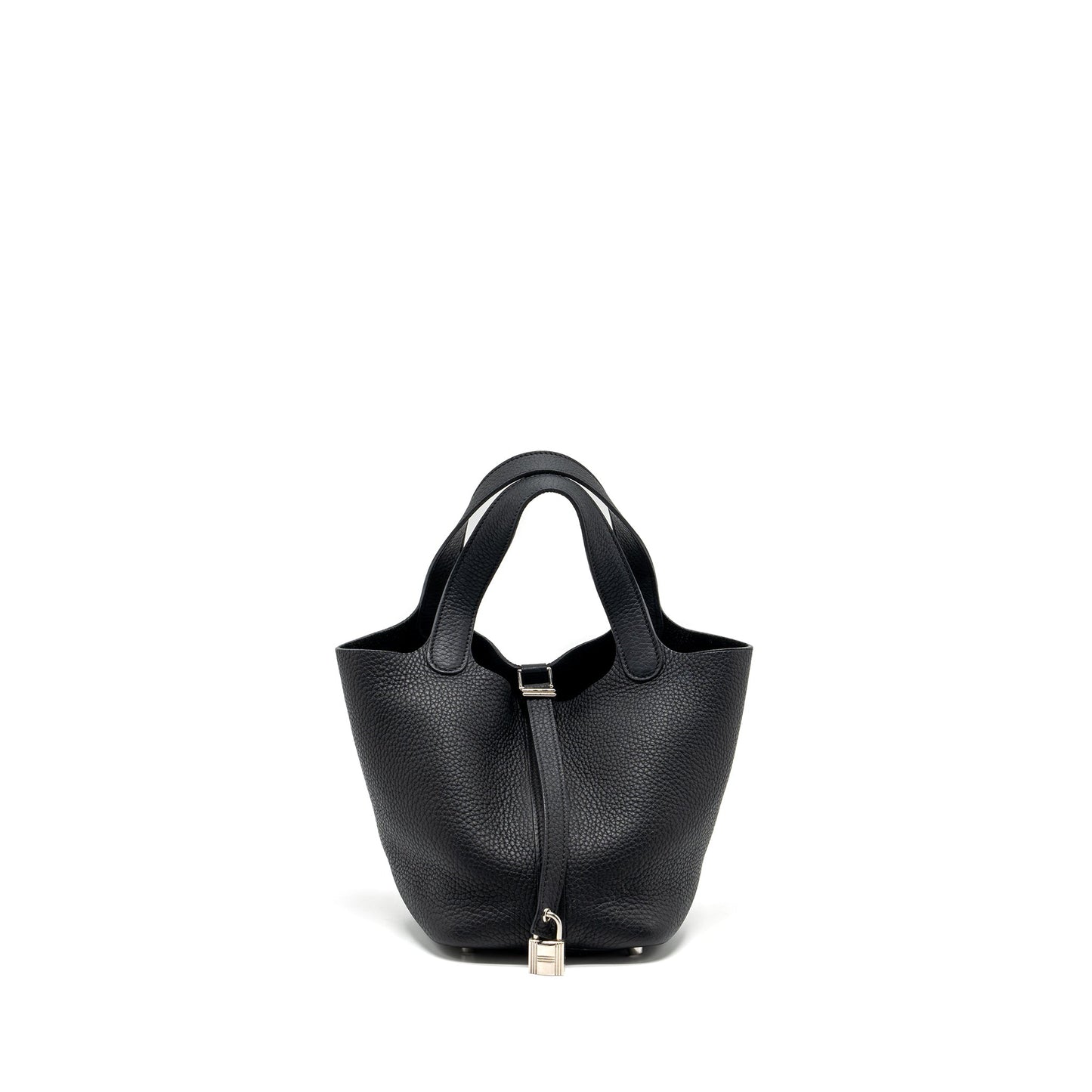 Hermes Picotin 18 Lock bag Clemence black SHW stamp square O