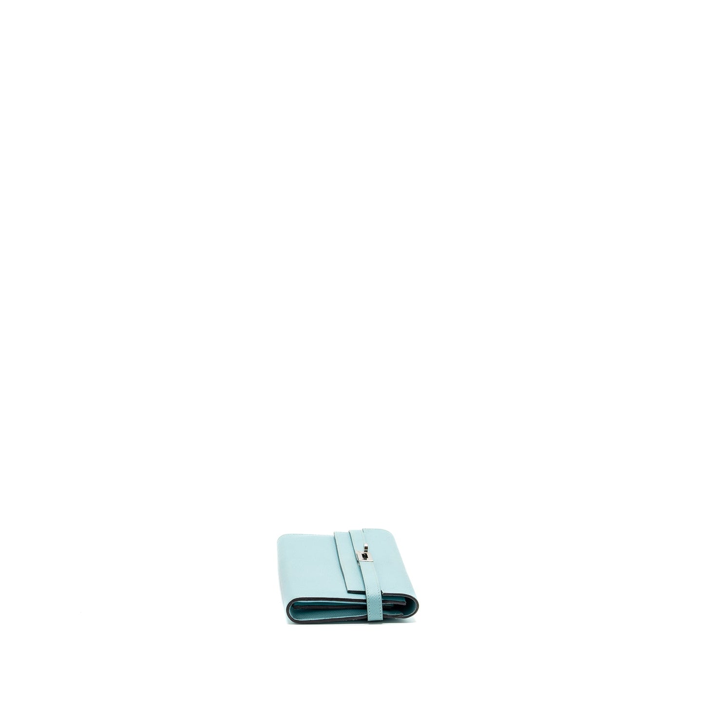 Hermes Kelly Long Wallet Epsom Light Blue SHW Stamp T